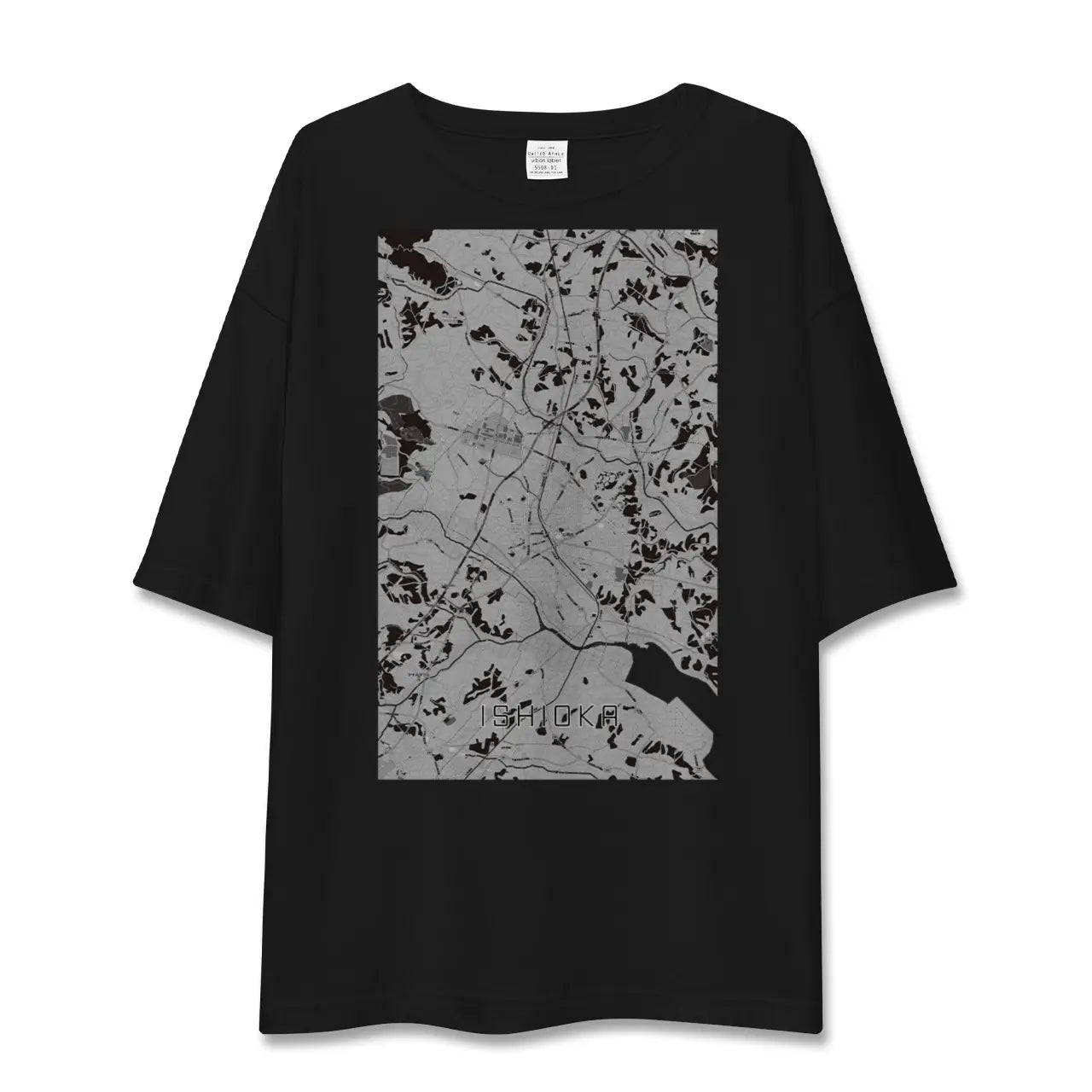 【石岡(茨城県)】地図柄ビッグシルエットTシャツ