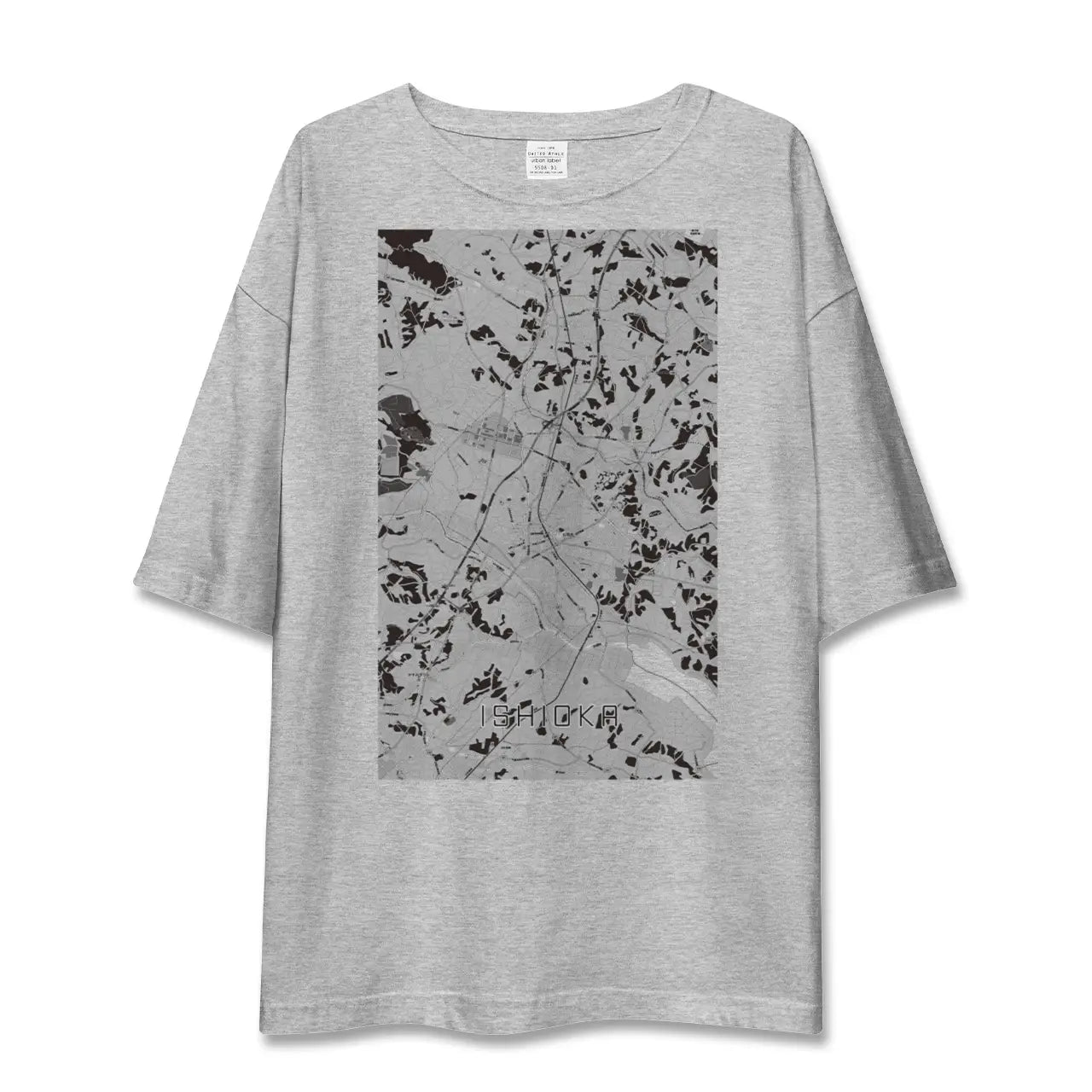 【石岡(茨城県)】地図柄ビッグシルエットTシャツ