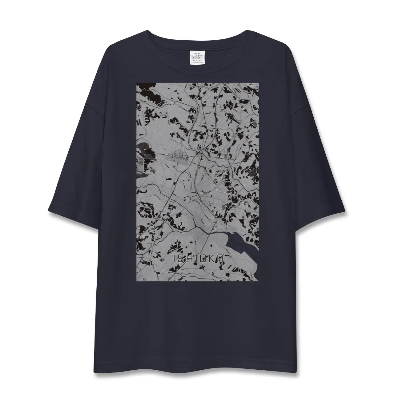 【石岡(茨城県)】地図柄ビッグシルエットTシャツ