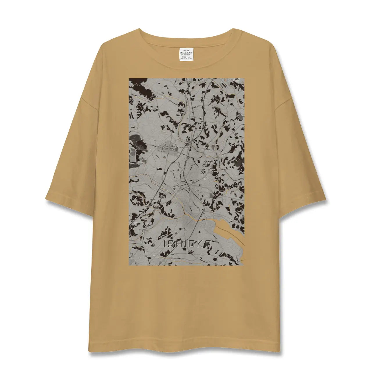 【石岡(茨城県)】地図柄ビッグシルエットTシャツ