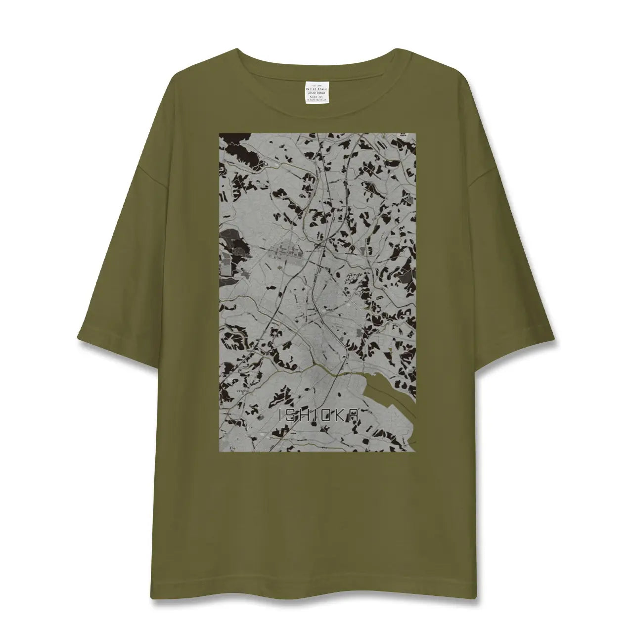 【石岡(茨城県)】地図柄ビッグシルエットTシャツ
