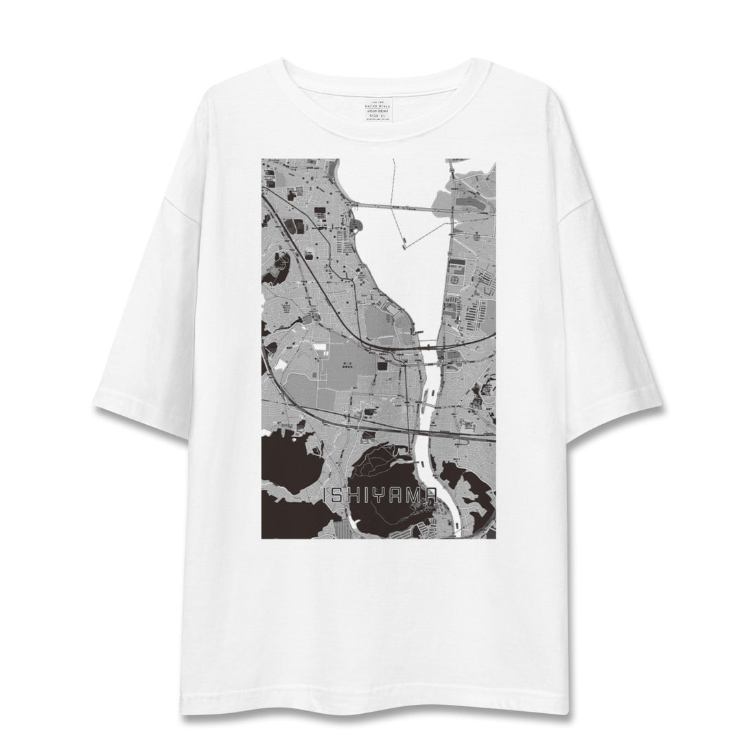 【石山(滋賀県)】地図柄ビッグシルエットTシャツ