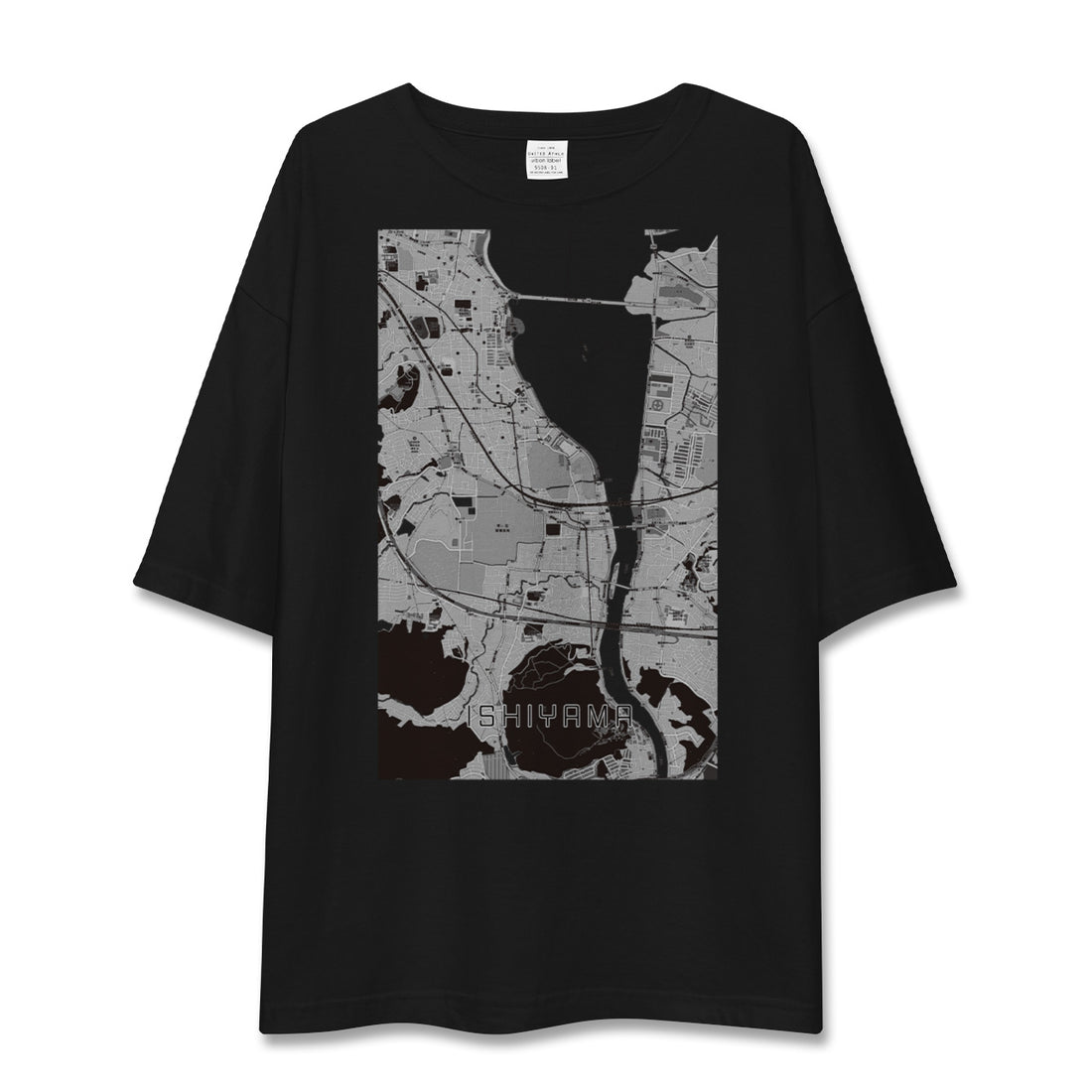 【石山(滋賀県)】地図柄ビッグシルエットTシャツ