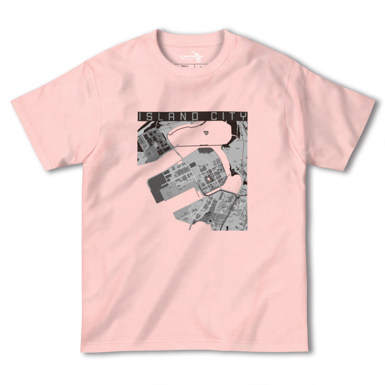【アイランドシティ(福岡県)】地図柄ヘビーウェイトTシャツ