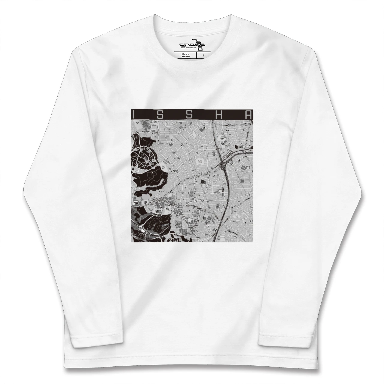 【一社(愛知県)】地図柄ロングスリーブTシャツ