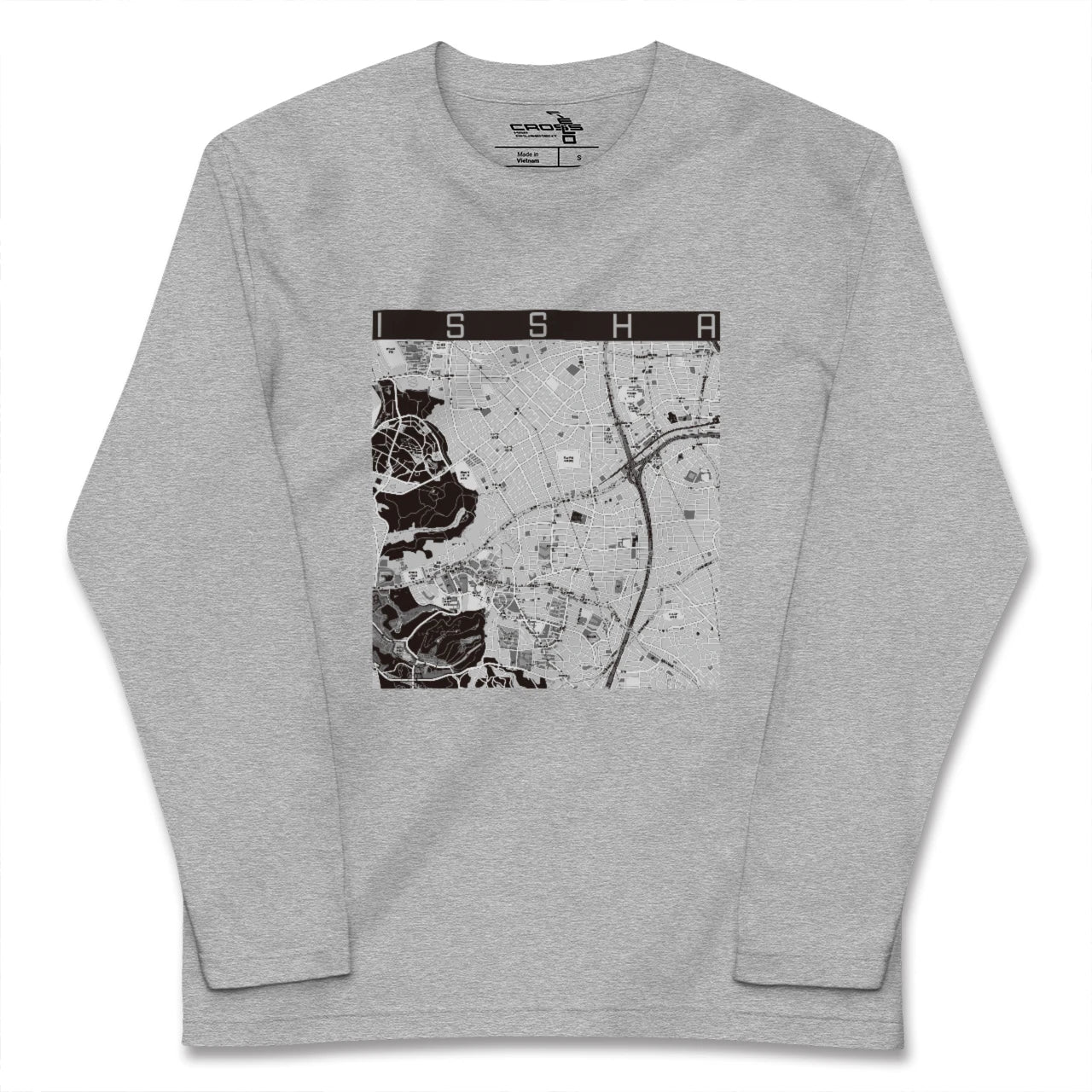 【一社(愛知県)】地図柄ロングスリーブTシャツ