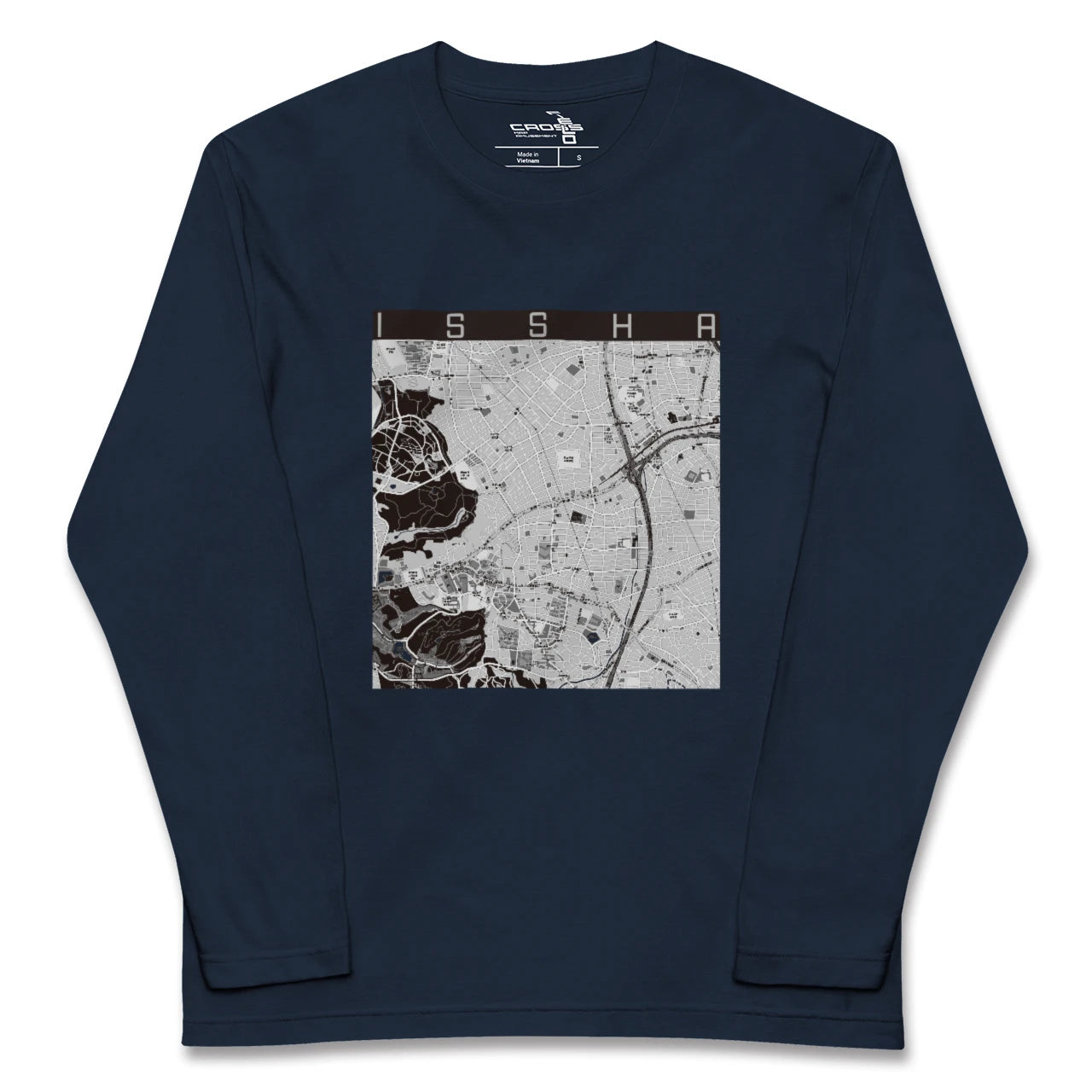 【一社(愛知県)】地図柄ロングスリーブTシャツ