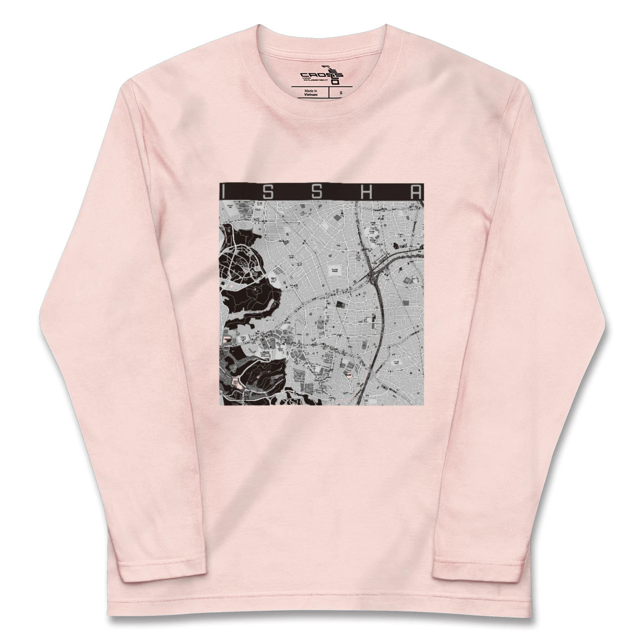 【一社(愛知県)】地図柄ロングスリーブTシャツ