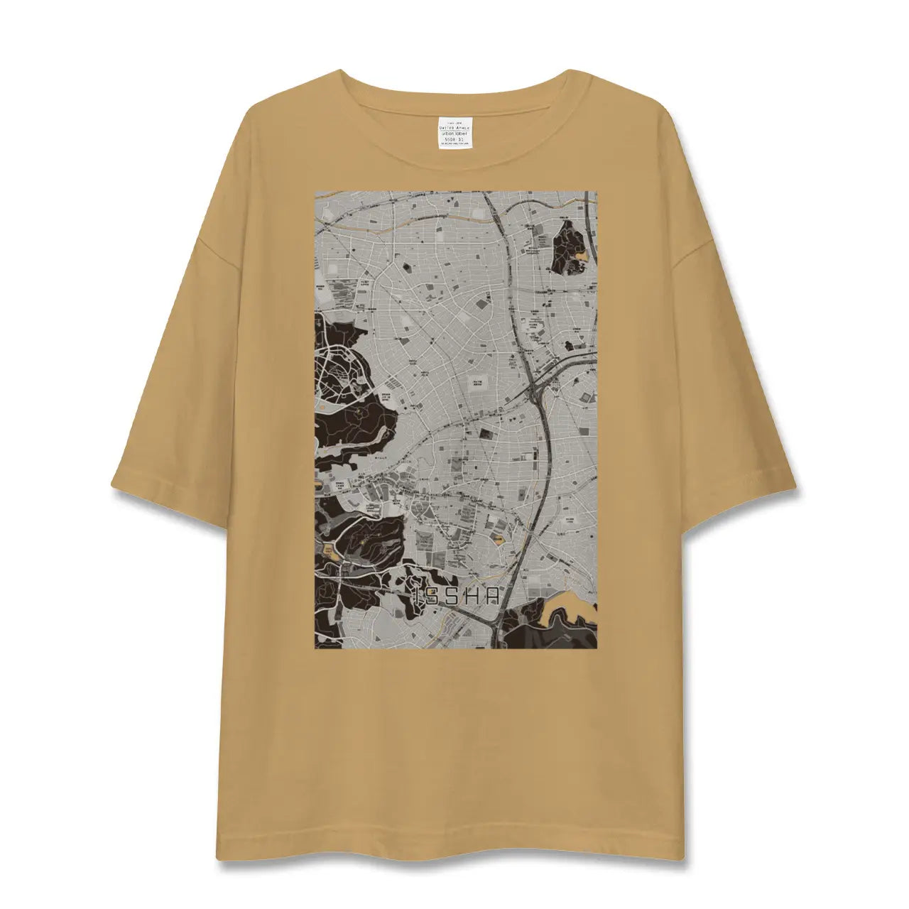 【一社(愛知県)】地図柄ビッグシルエットTシャツ