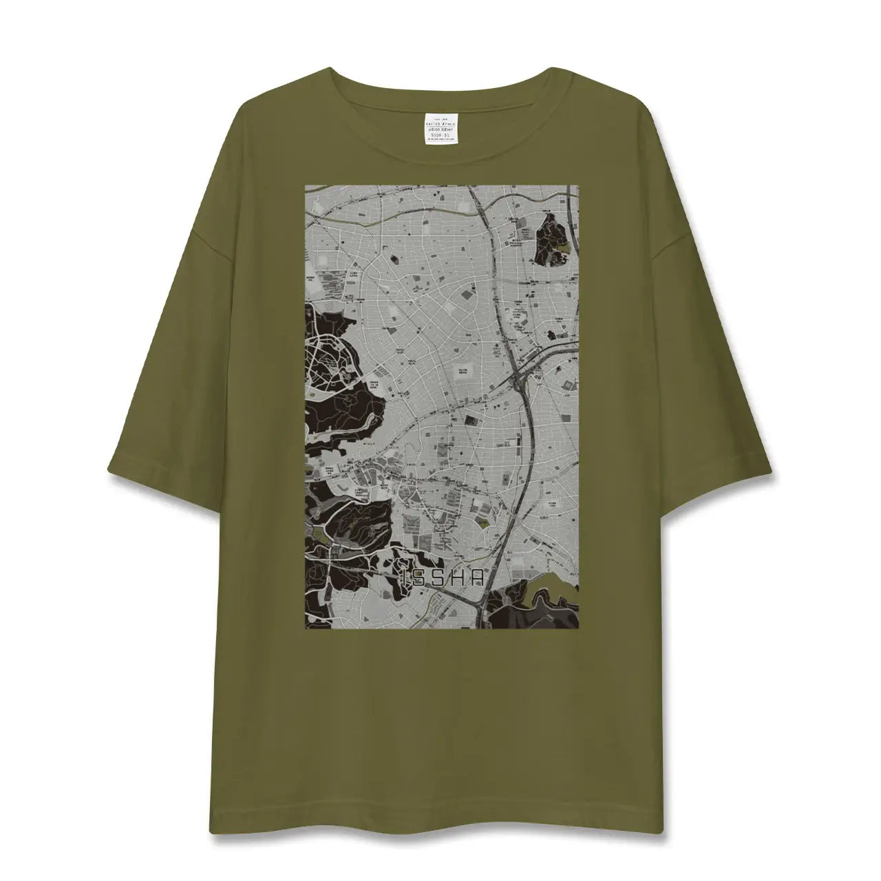 【一社(愛知県)】地図柄ビッグシルエットTシャツ