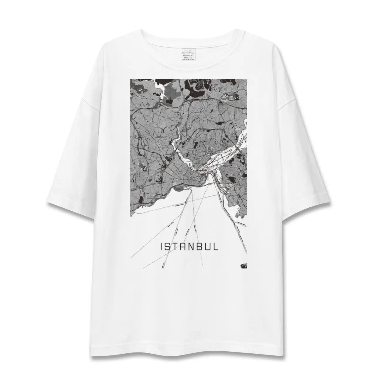 【イスタンブール(トルコ)】地図柄ビッグシルエットTシャツ