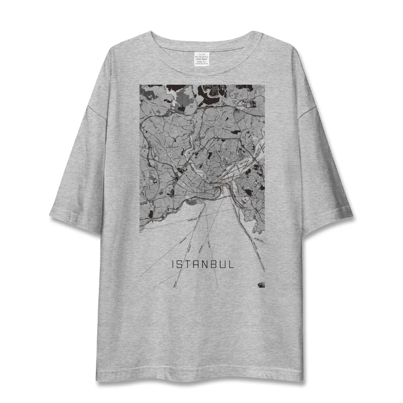 【イスタンブール(トルコ)】地図柄ビッグシルエットTシャツ