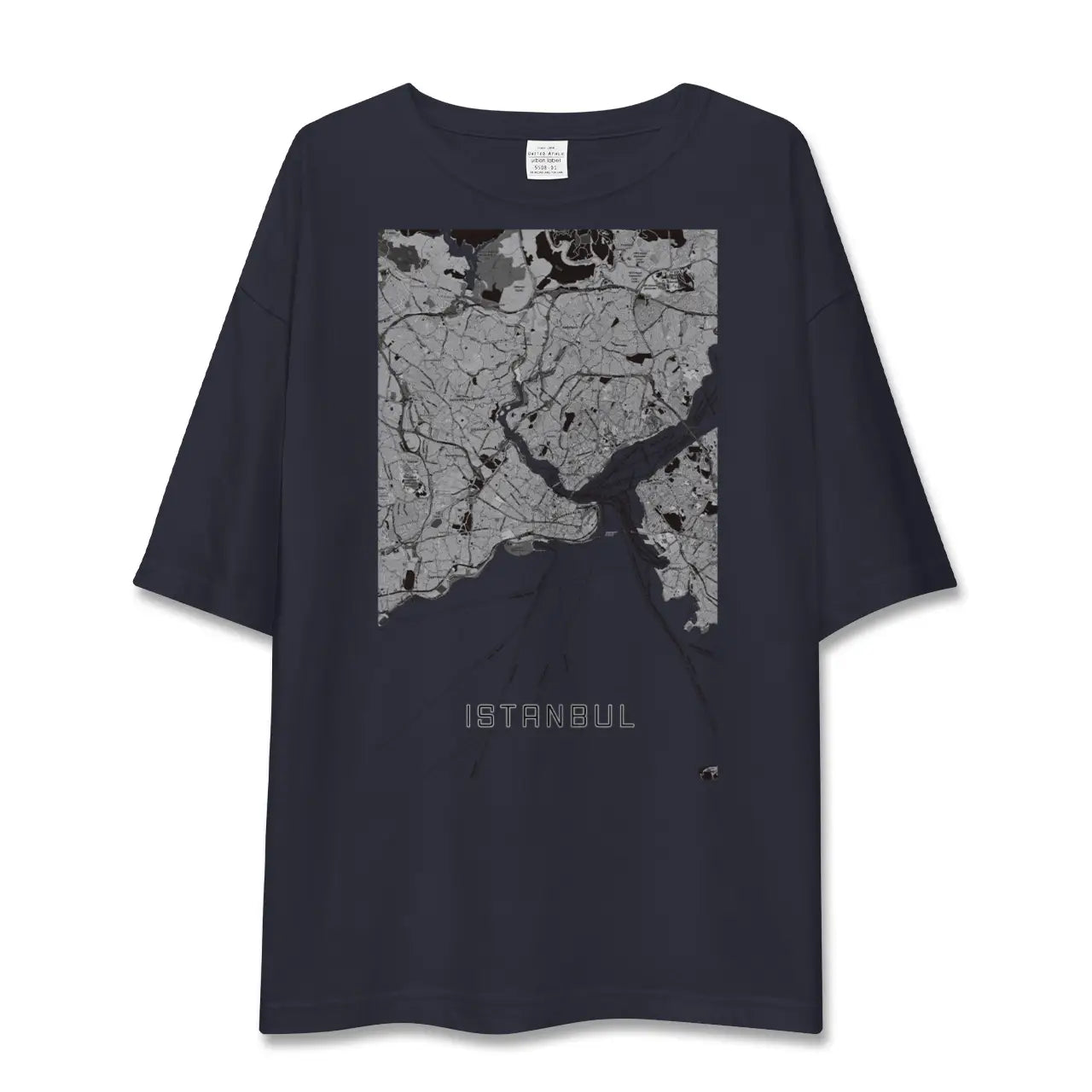 【イスタンブール(トルコ)】地図柄ビッグシルエットTシャツ