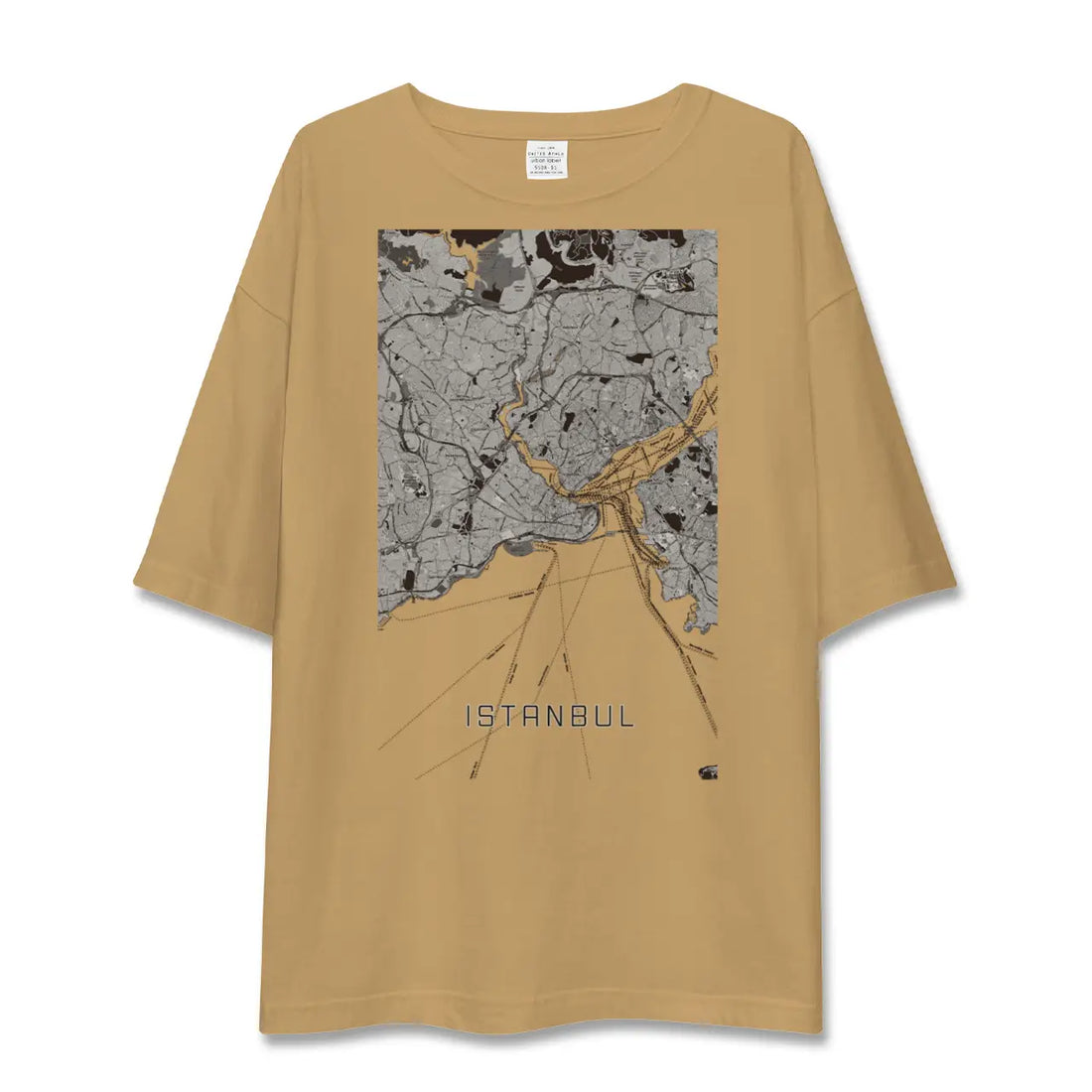 【イスタンブール(トルコ)】地図柄ビッグシルエットTシャツ