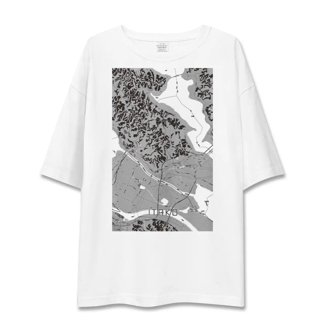 【潮来(茨城県)】地図柄ビッグシルエットTシャツ