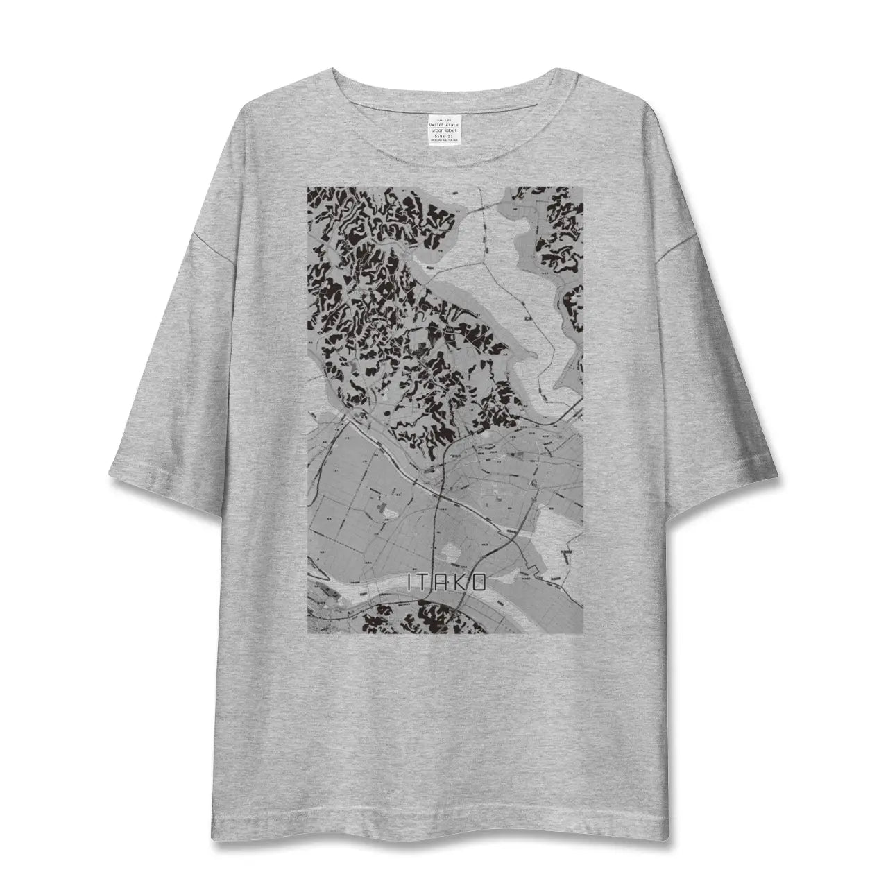 【潮来(茨城県)】地図柄ビッグシルエットTシャツ