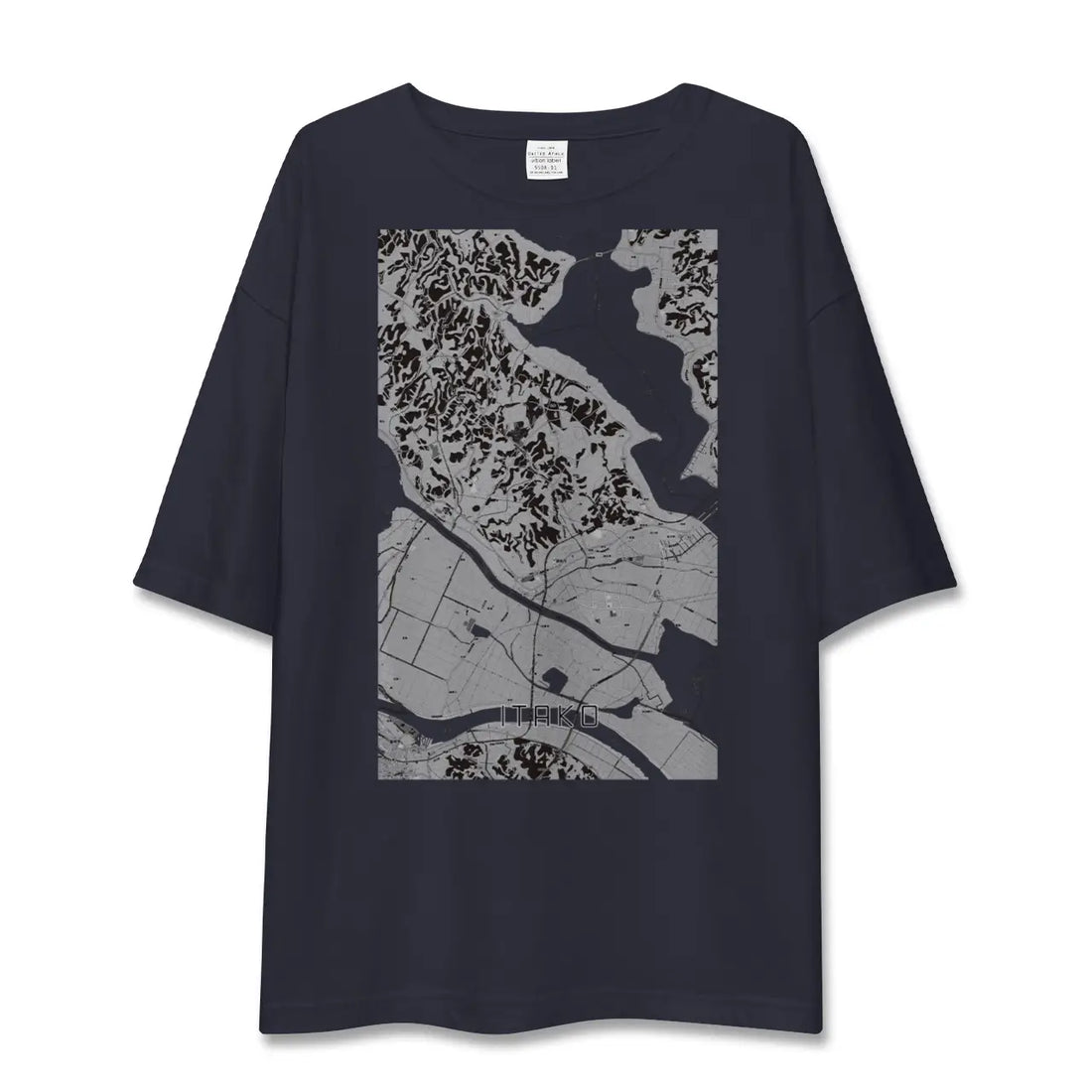 【潮来(茨城県)】地図柄ビッグシルエットTシャツ
