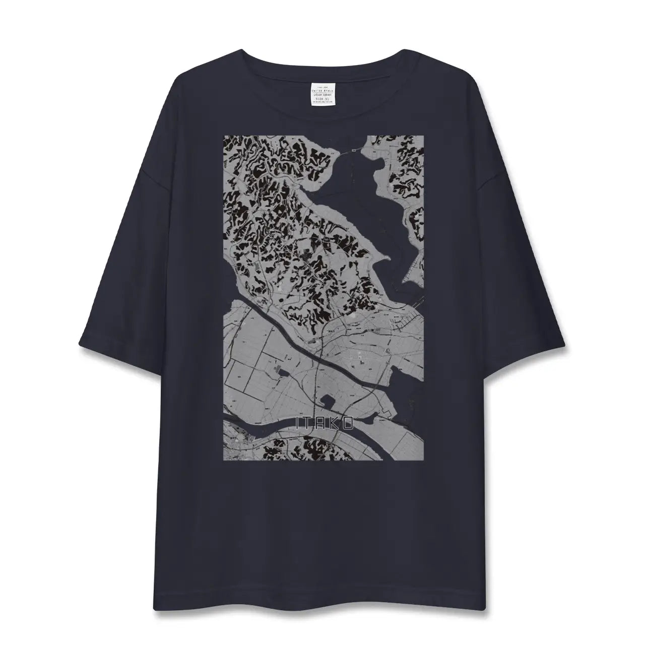 【潮来(茨城県)】地図柄ビッグシルエットTシャツ