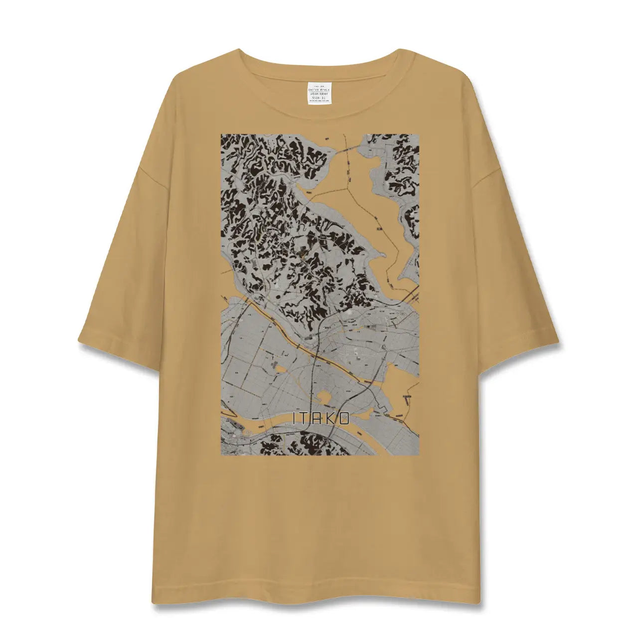 【潮来(茨城県)】地図柄ビッグシルエットTシャツ