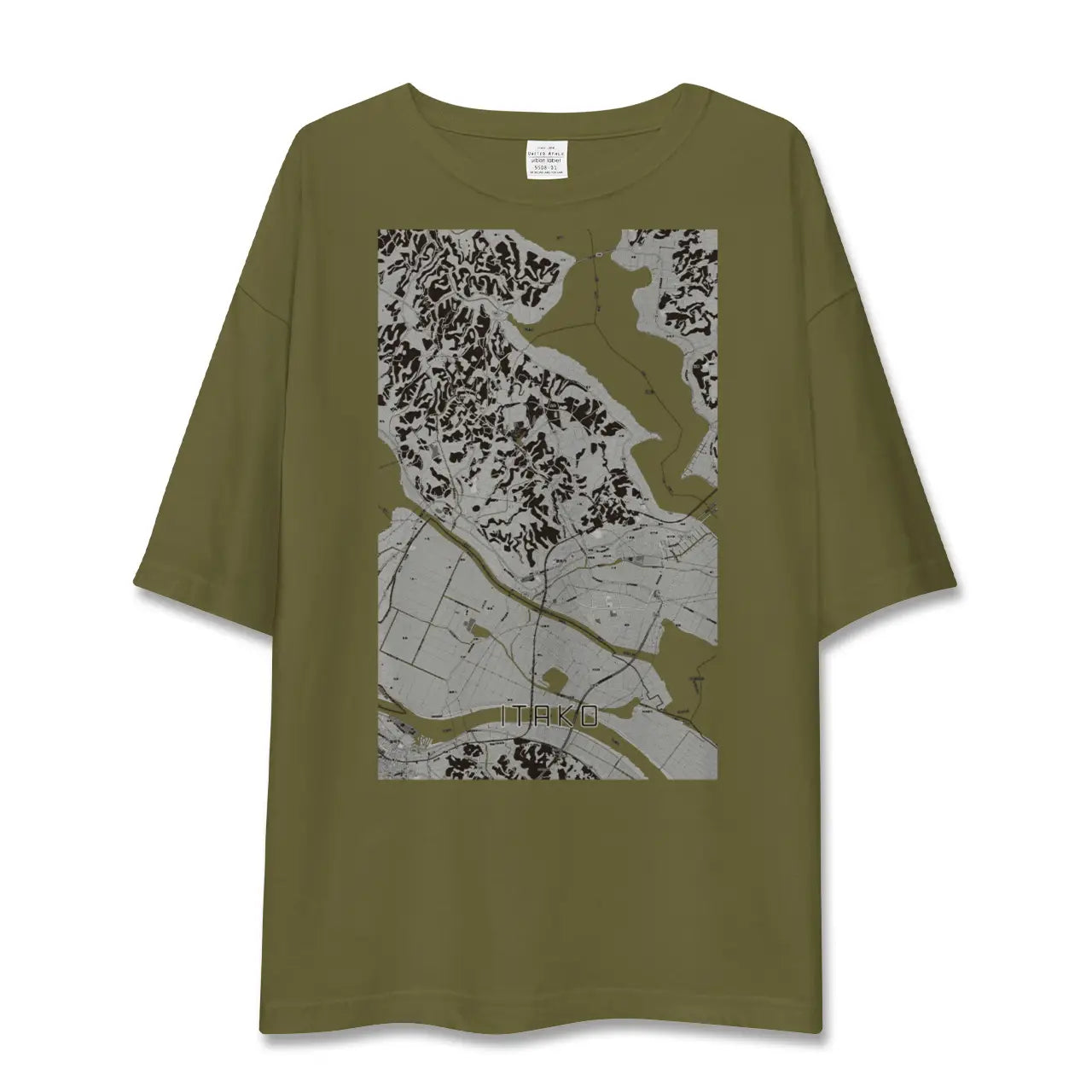 【潮来(茨城県)】地図柄ビッグシルエットTシャツ