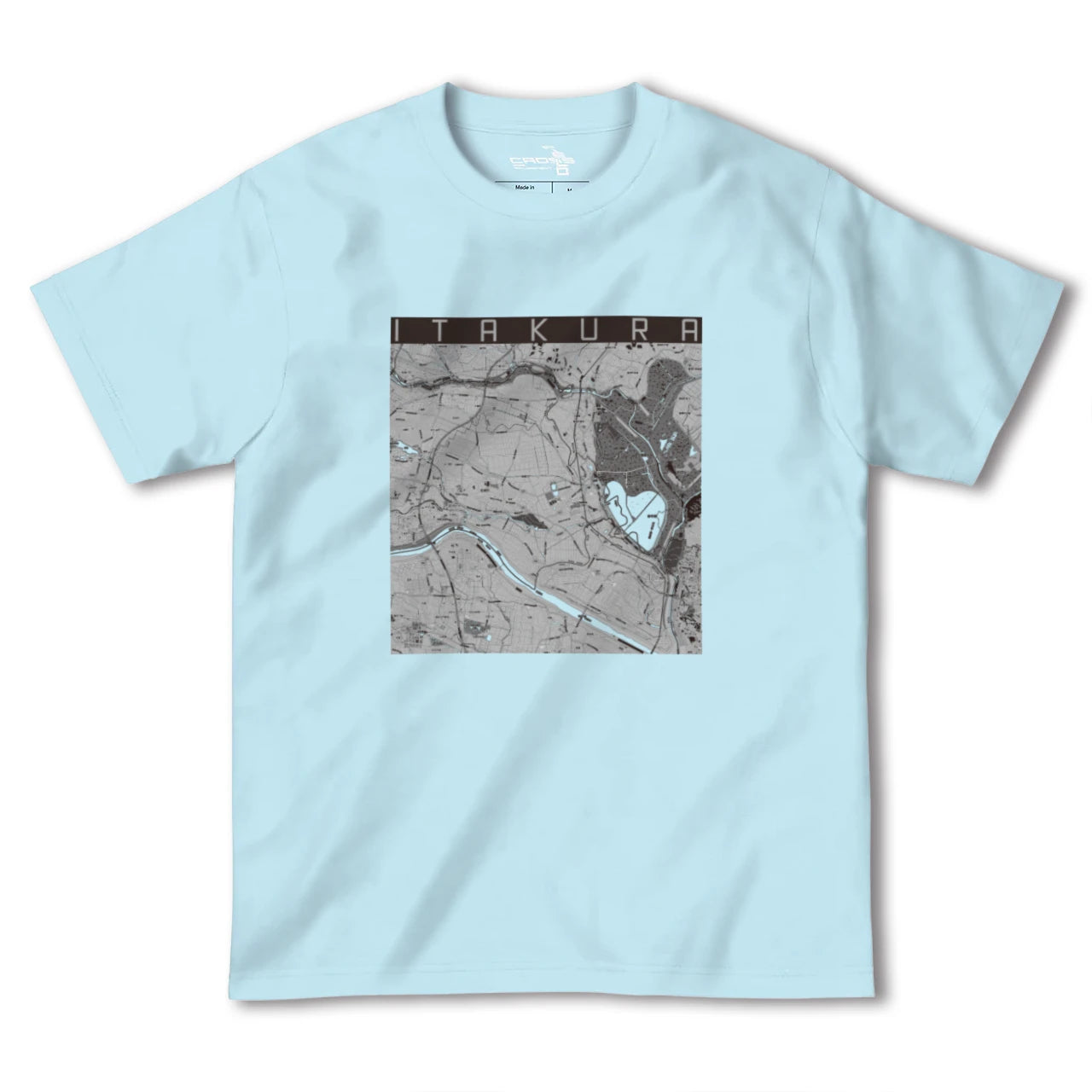 【板倉(群馬県)】地図柄ヘビーウェイトTシャツ