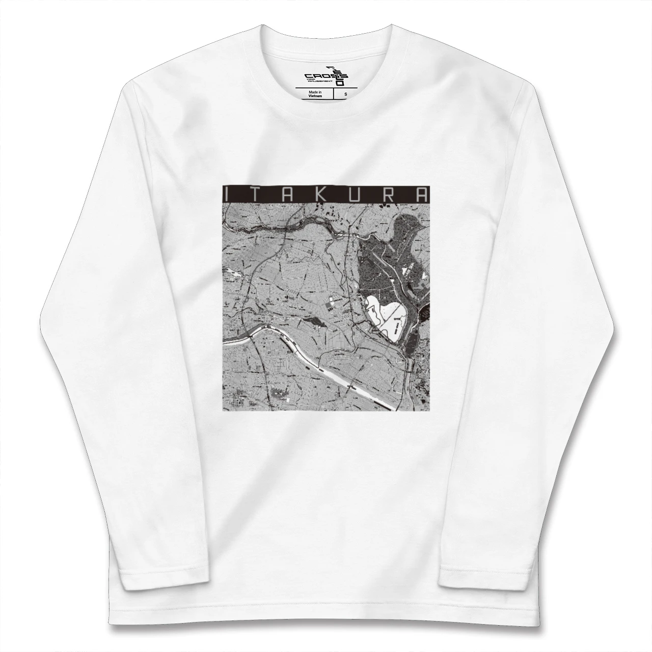【板倉(群馬県)】地図柄ロングスリーブTシャツ
