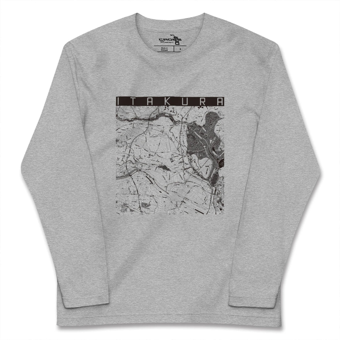 【板倉(群馬県)】地図柄ロングスリーブTシャツ