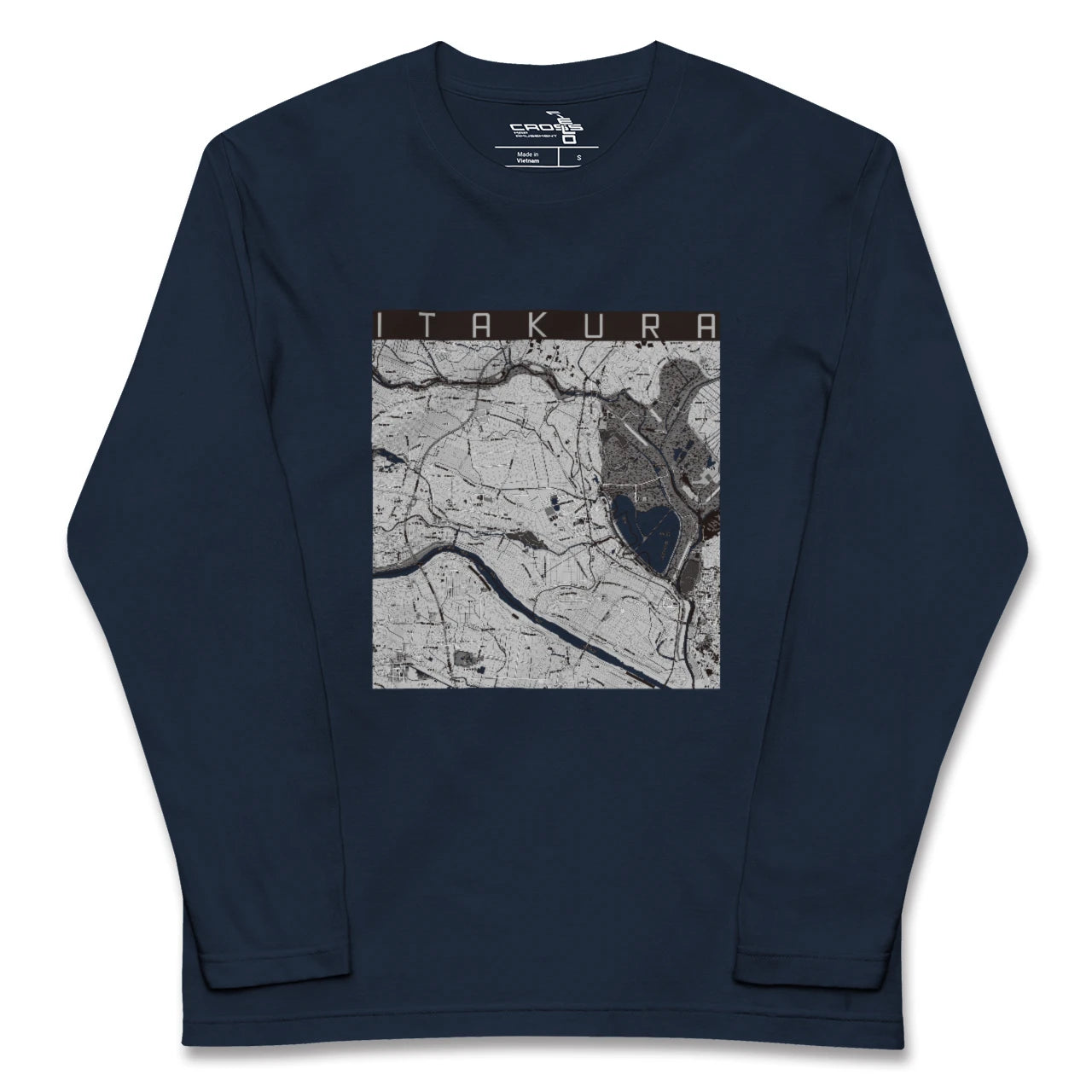 【板倉(群馬県)】地図柄ロングスリーブTシャツ