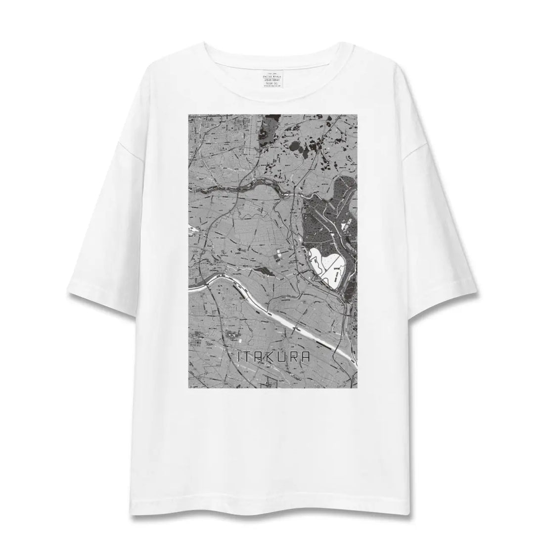 【板倉(群馬県)】地図柄ビッグシルエットTシャツ