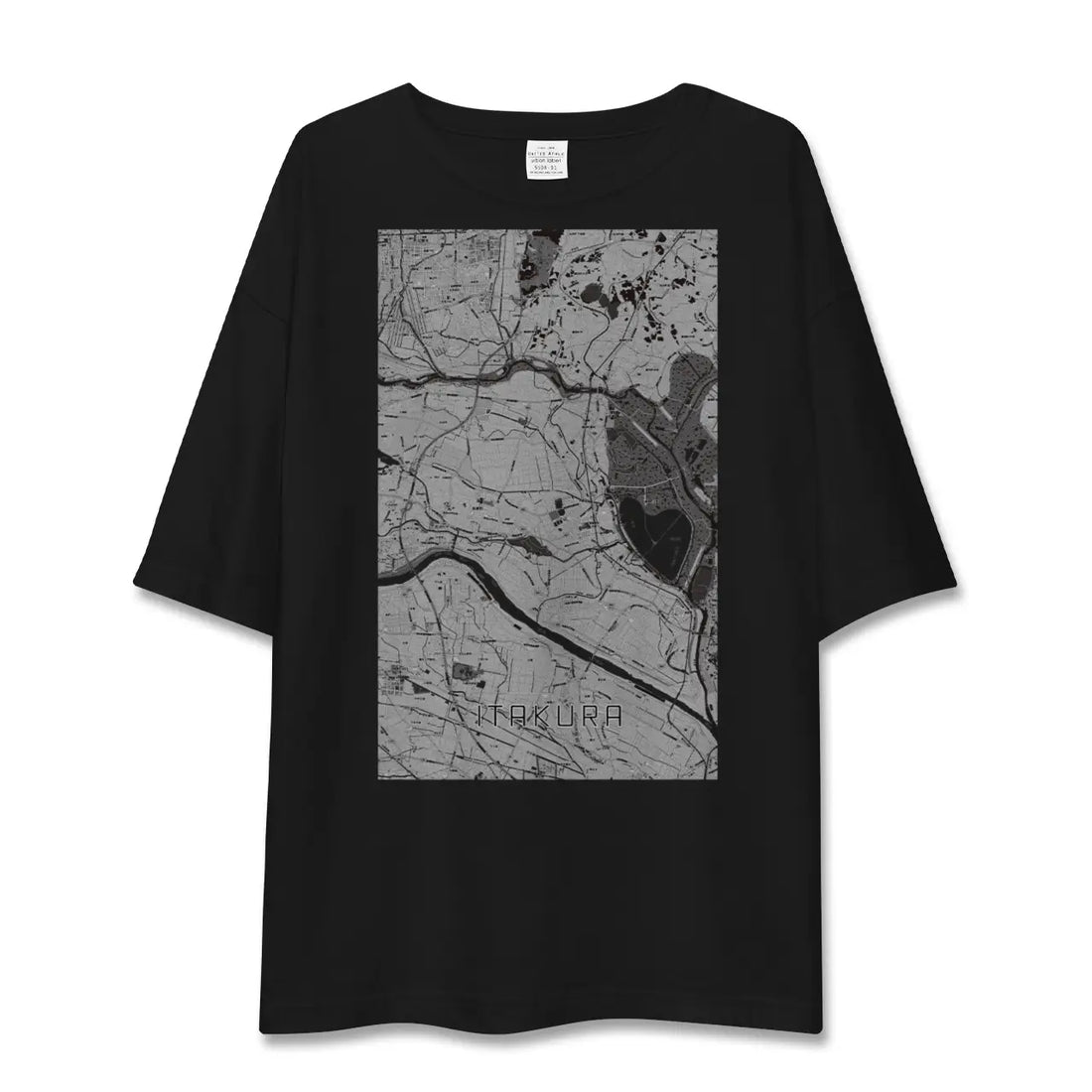 【板倉(群馬県)】地図柄ビッグシルエットTシャツ