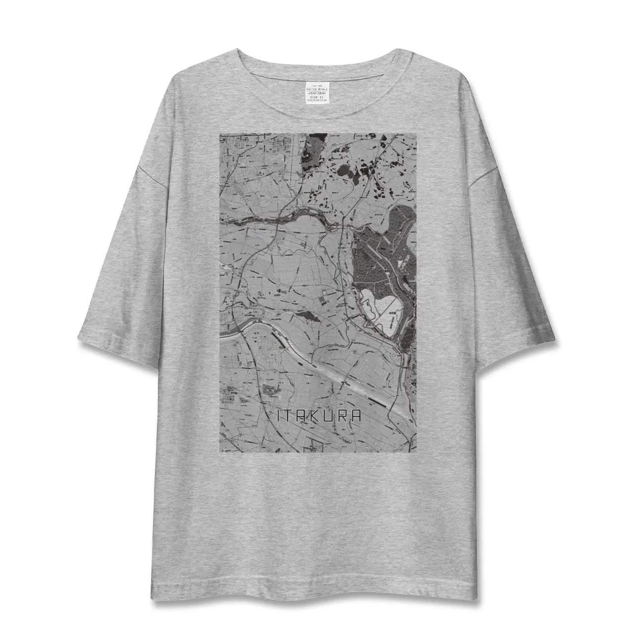 【板倉(群馬県)】地図柄ビッグシルエットTシャツ