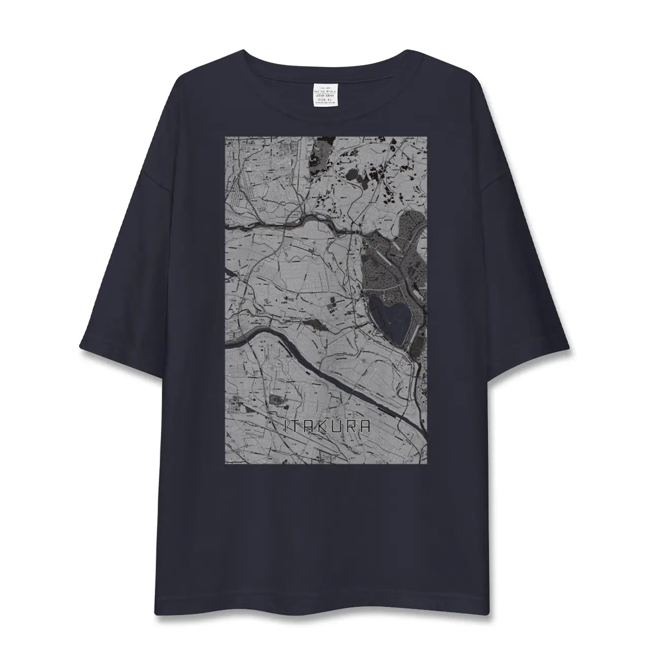 【板倉(群馬県)】地図柄ビッグシルエットTシャツ