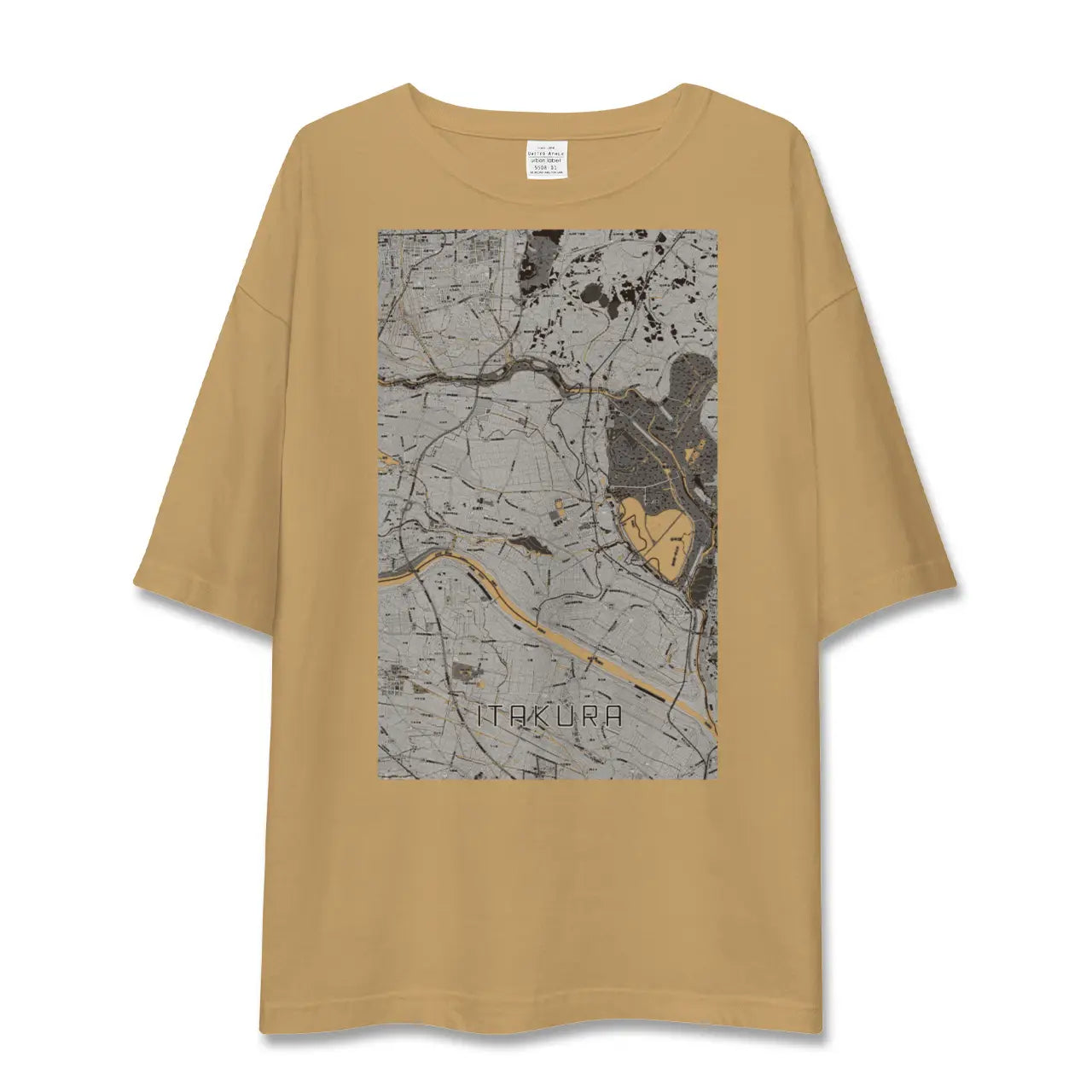 【板倉(群馬県)】地図柄ビッグシルエットTシャツ