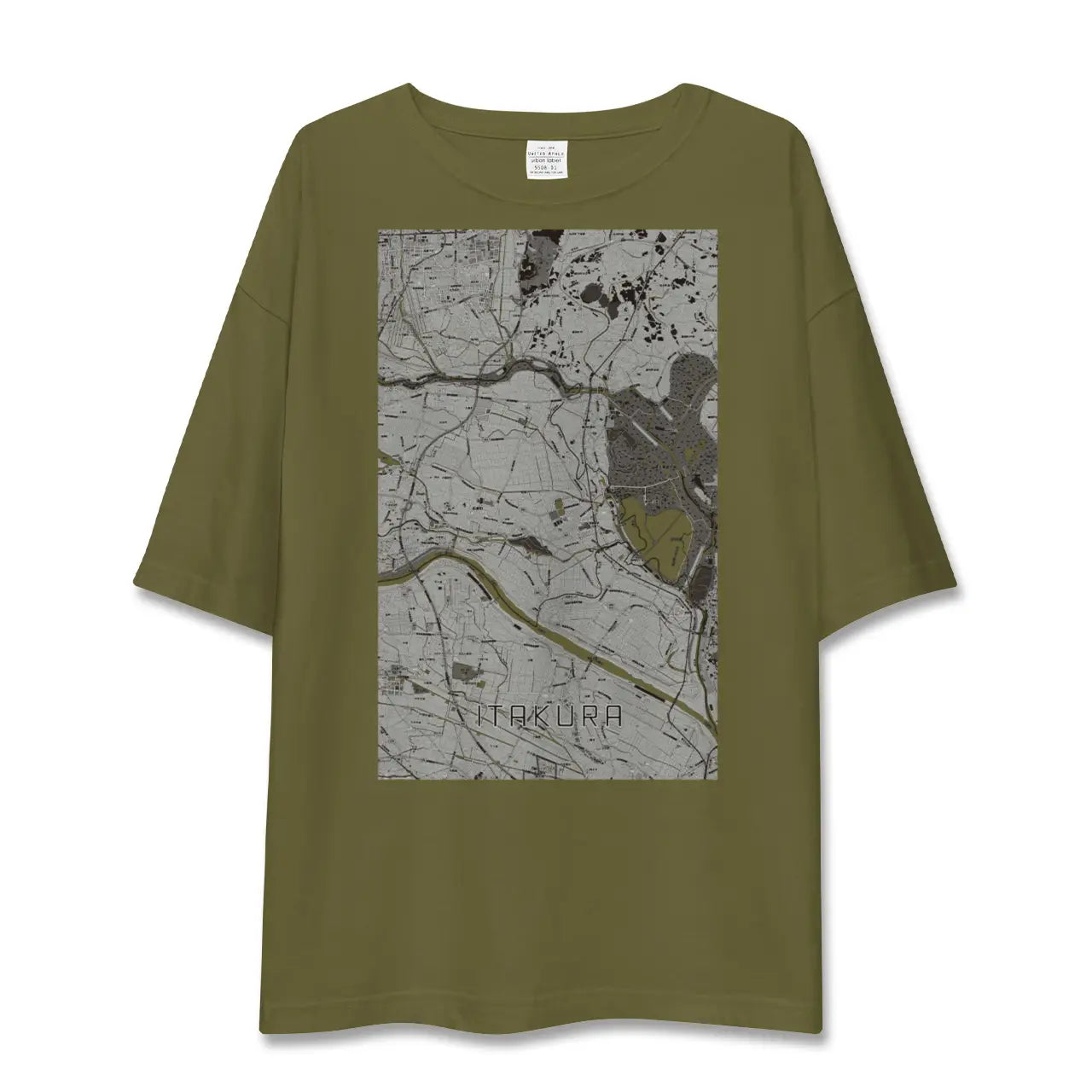 【板倉(群馬県)】地図柄ビッグシルエットTシャツ
