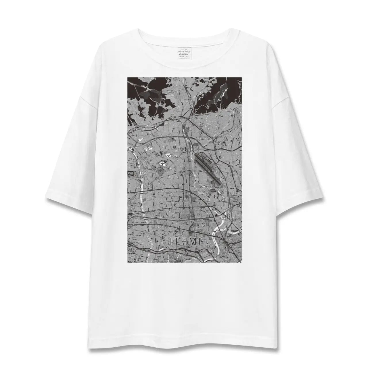 【伊丹(兵庫県)】地図柄ビッグシルエットTシャツ