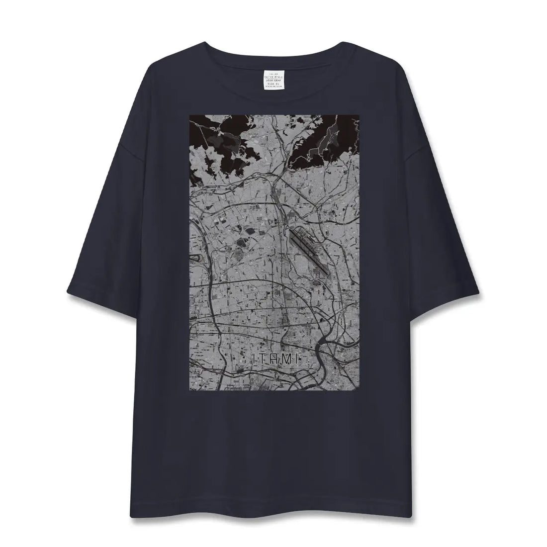 【伊丹(兵庫県)】地図柄ビッグシルエットTシャツ