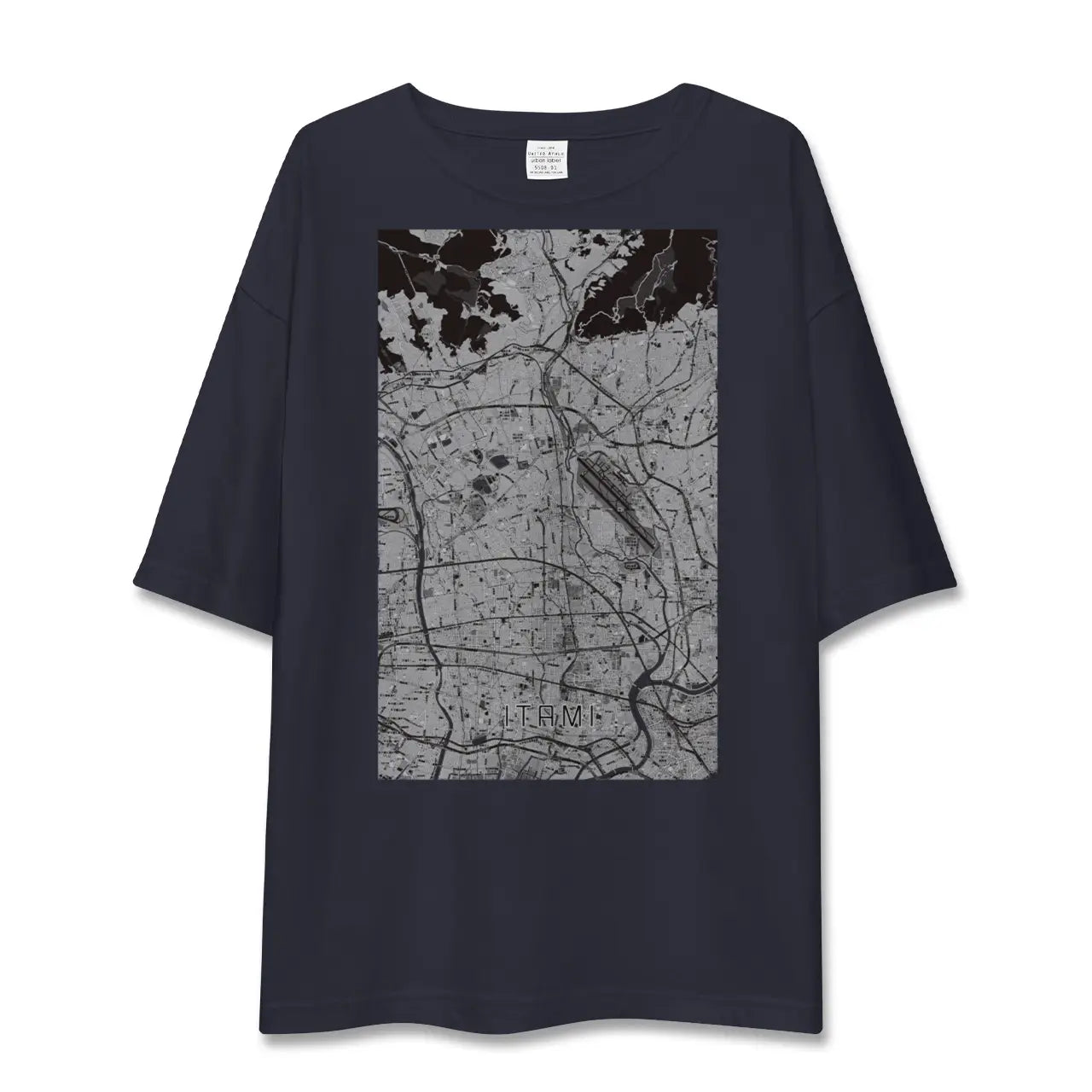 【伊丹(兵庫県)】地図柄ビッグシルエットTシャツ