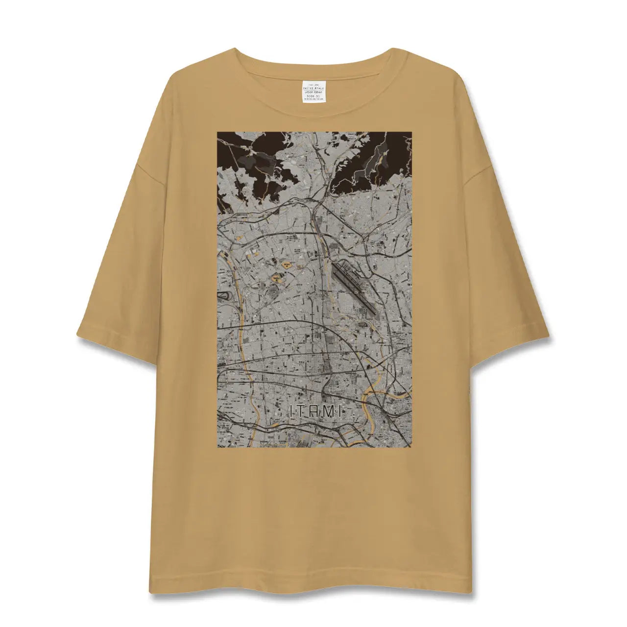 【伊丹(兵庫県)】地図柄ビッグシルエットTシャツ