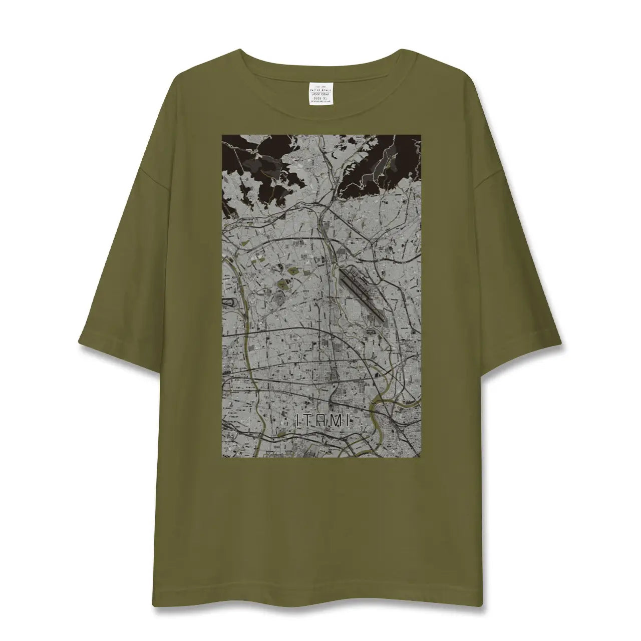 【伊丹(兵庫県)】地図柄ビッグシルエットTシャツ