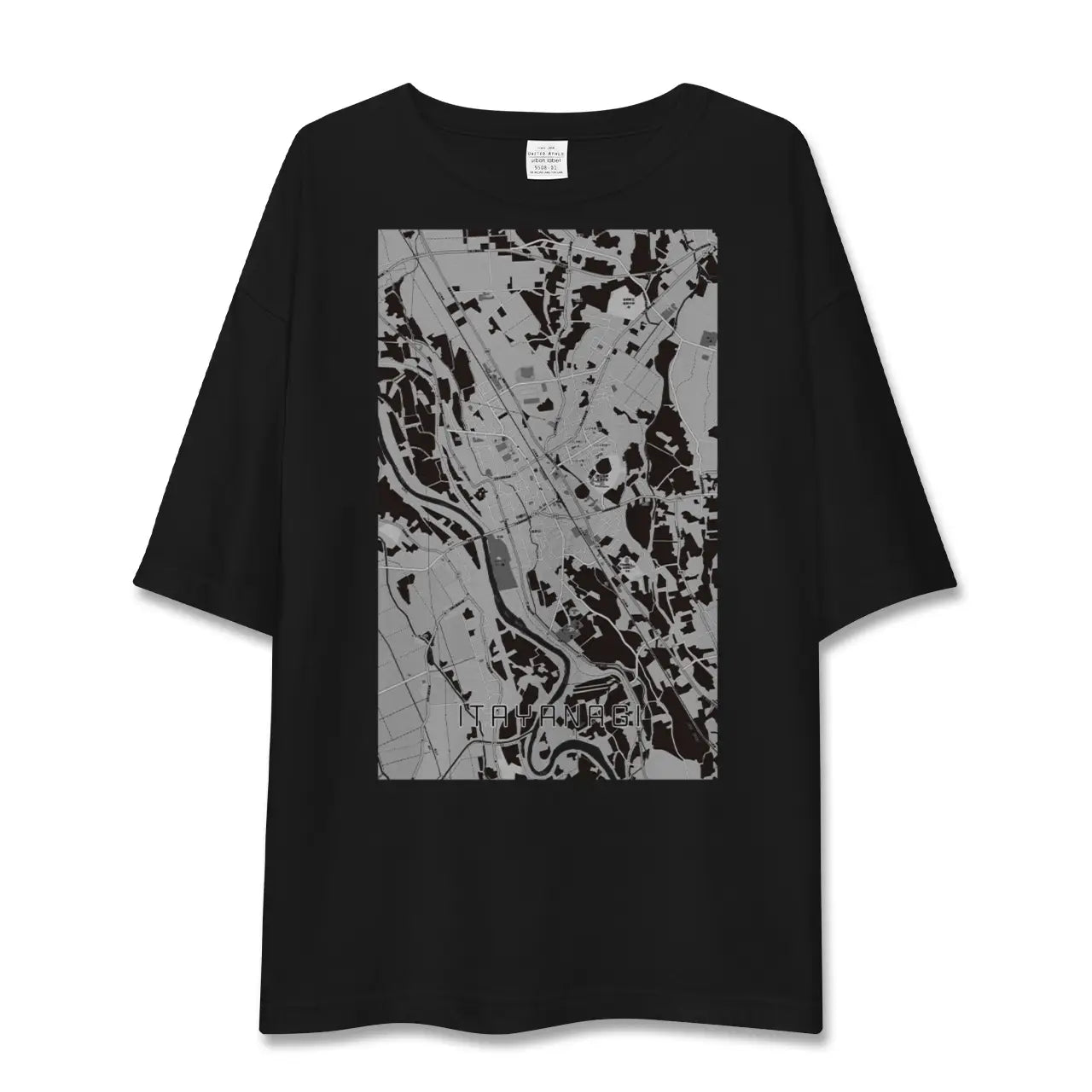 【板柳(青森県)】地図柄ビッグシルエットTシャツ