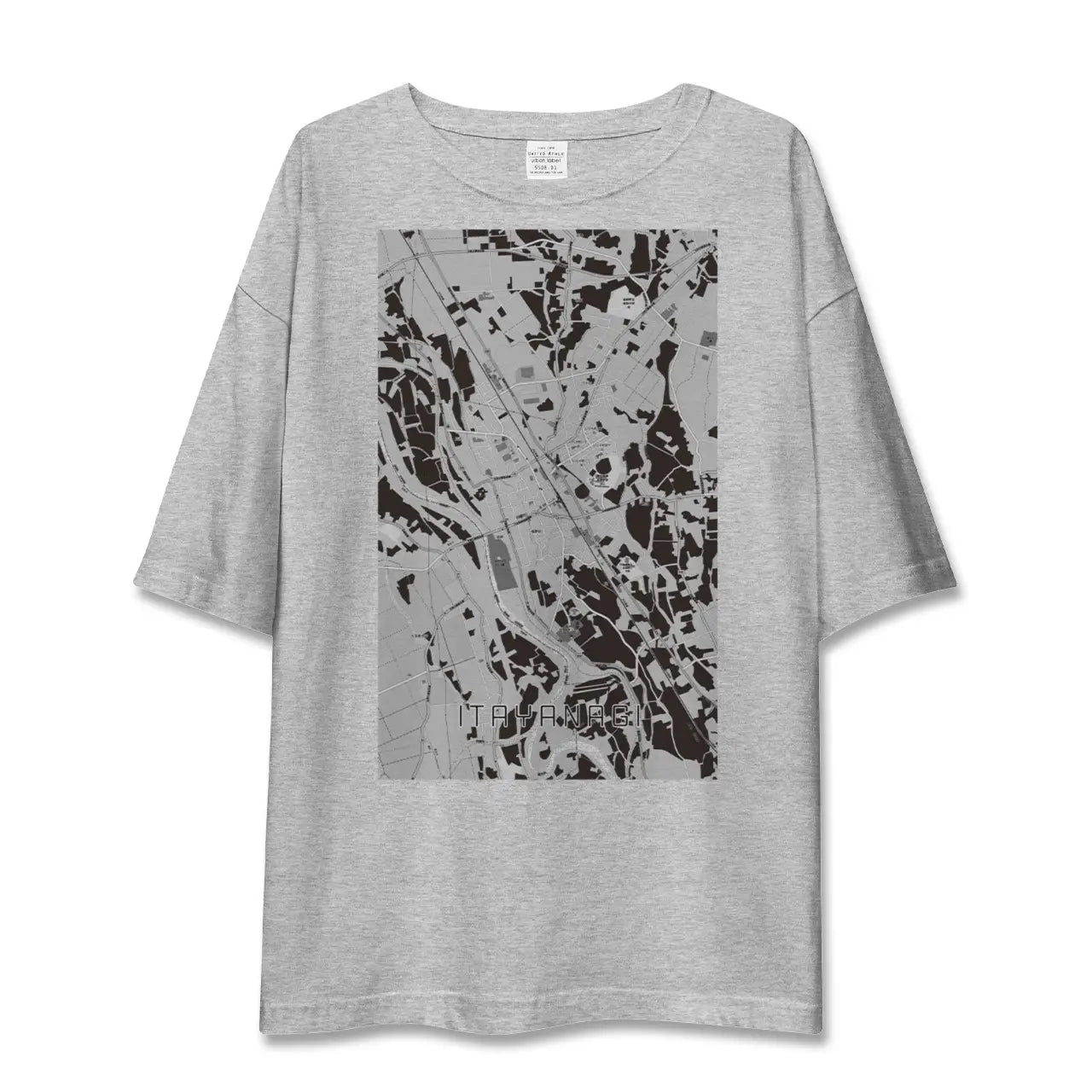 【板柳(青森県)】地図柄ビッグシルエットTシャツ