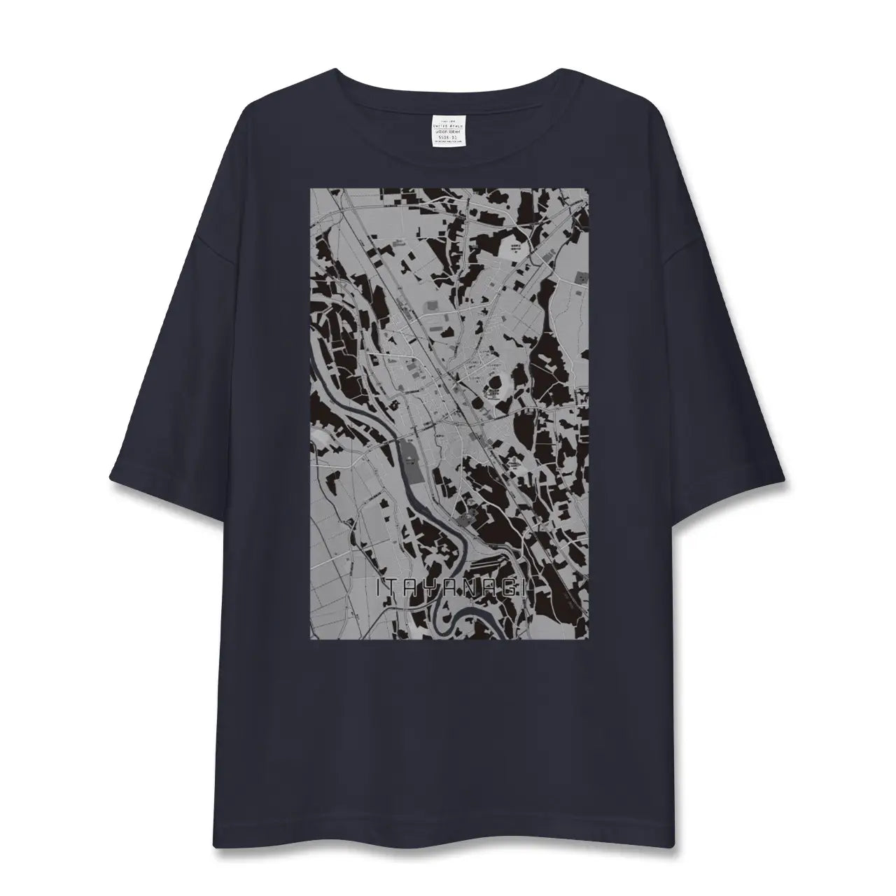 【板柳(青森県)】地図柄ビッグシルエットTシャツ