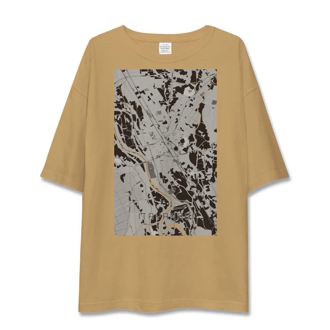 【板柳(青森県)】地図柄ビッグシルエットTシャツ