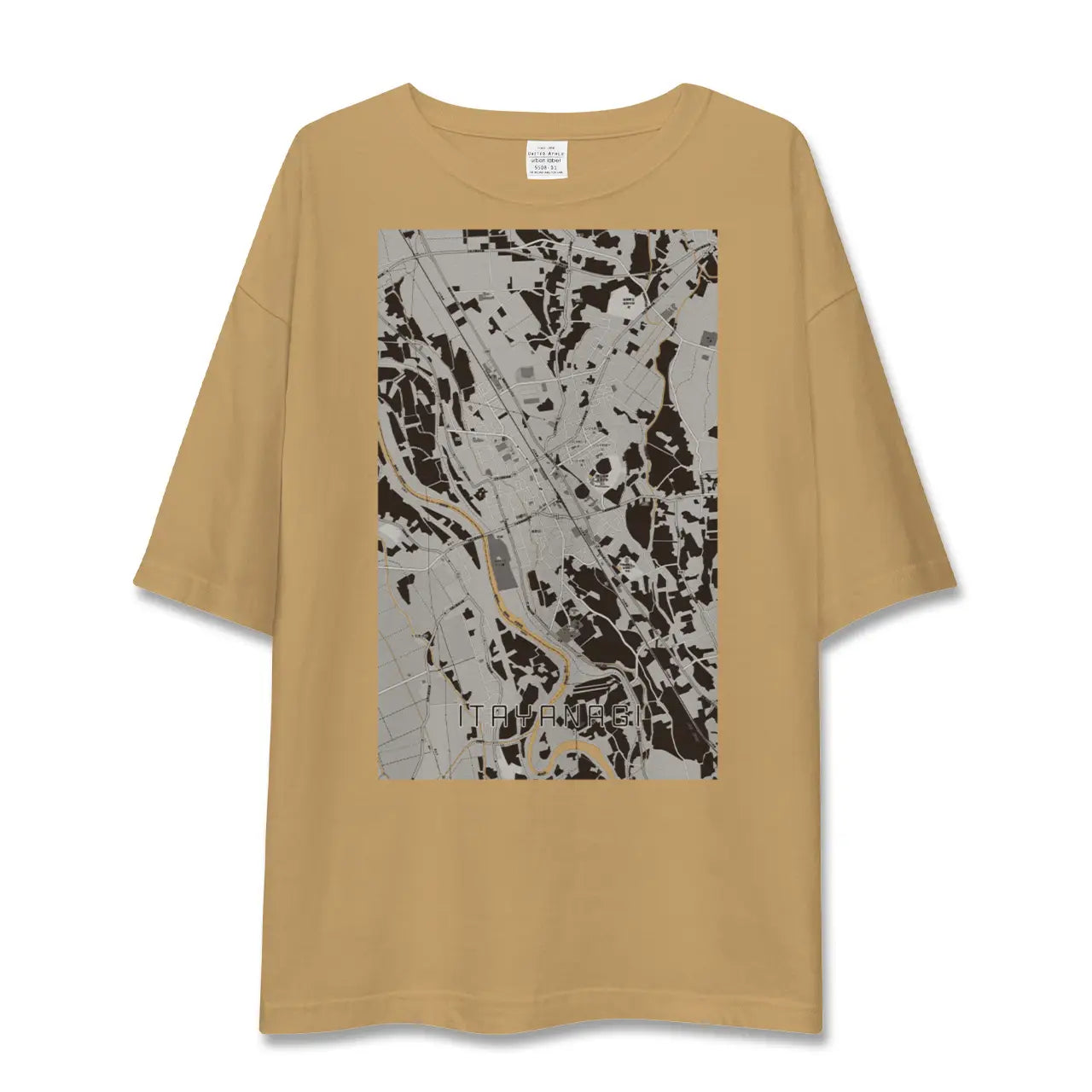 【板柳(青森県)】地図柄ビッグシルエットTシャツ