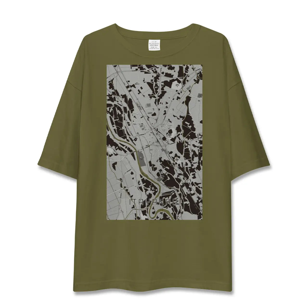 【板柳(青森県)】地図柄ビッグシルエットTシャツ