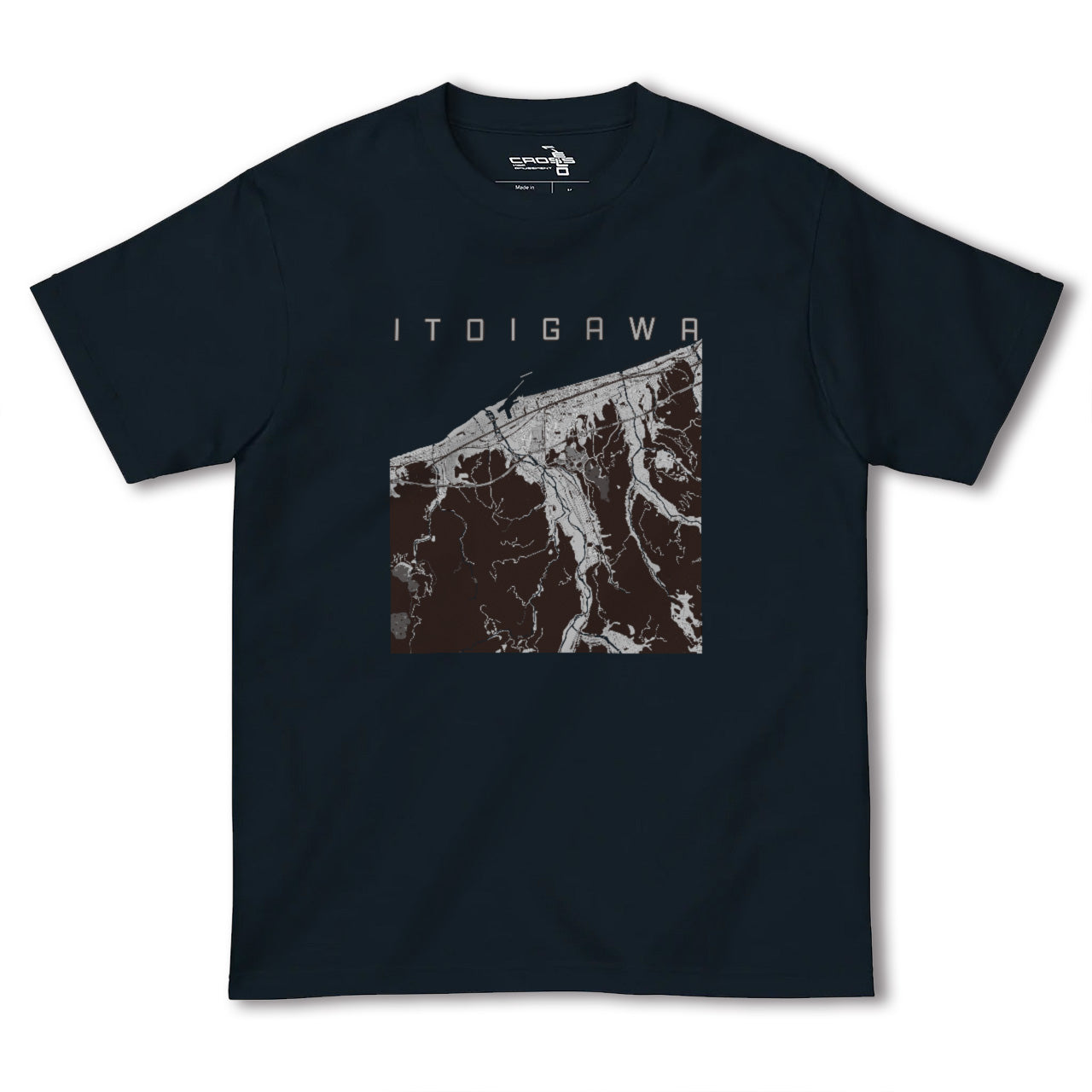 【糸魚川(新潟県)】地図柄ヘビーウェイトTシャツ