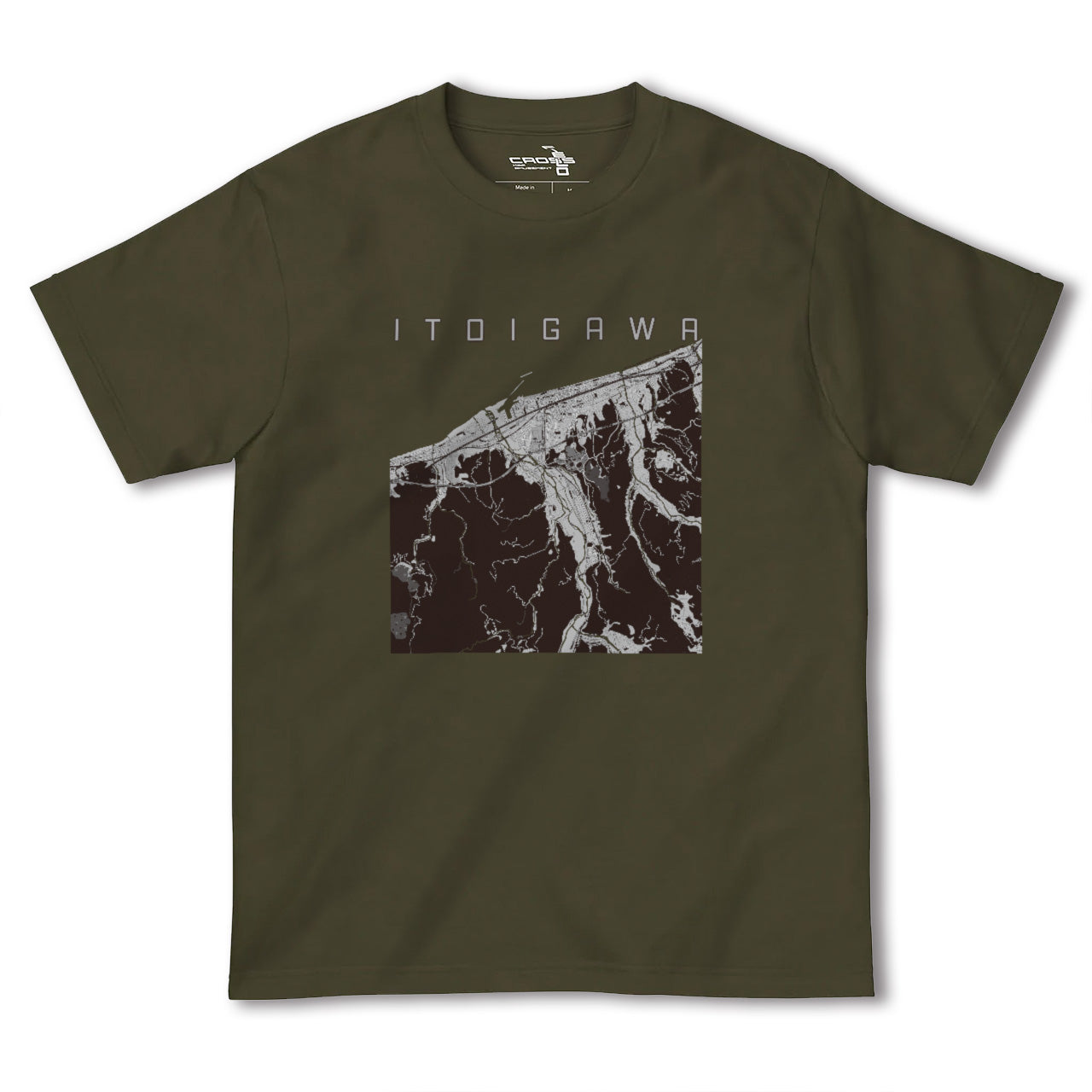 【糸魚川(新潟県)】地図柄ヘビーウェイトTシャツ