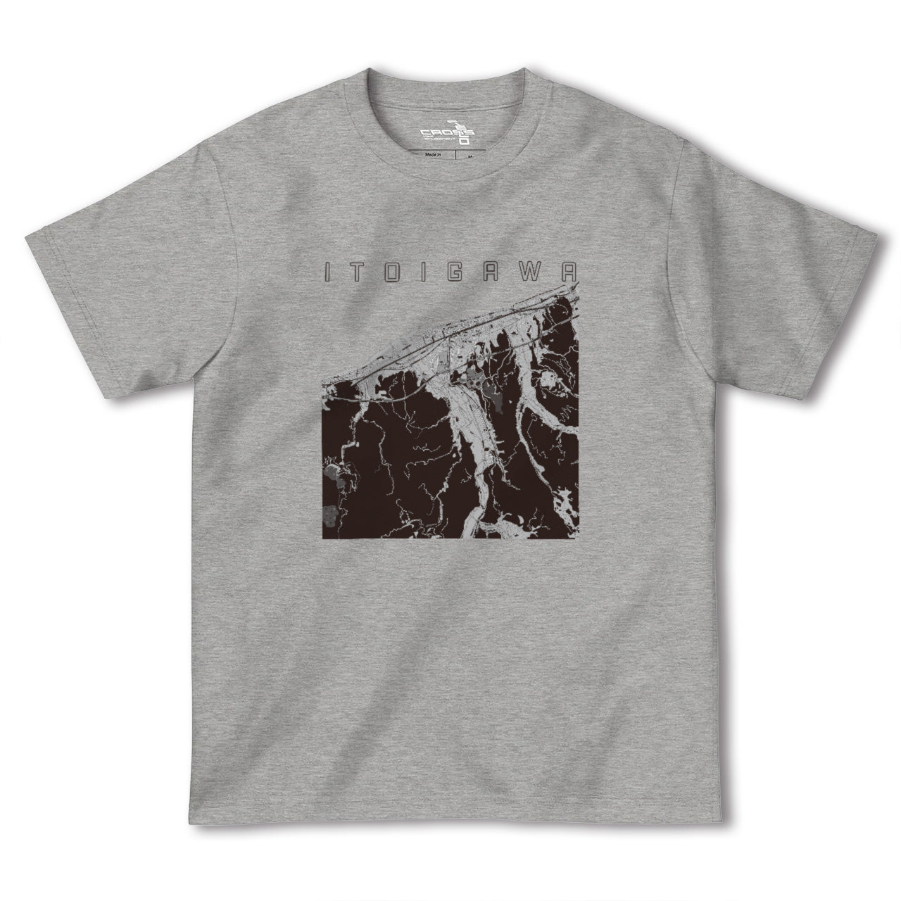 【糸魚川(新潟県)】地図柄ヘビーウェイトTシャツ