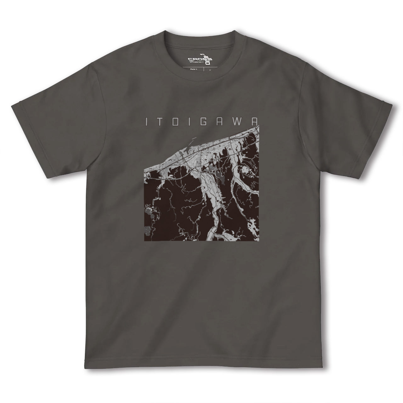 【糸魚川(新潟県)】地図柄ヘビーウェイトTシャツ