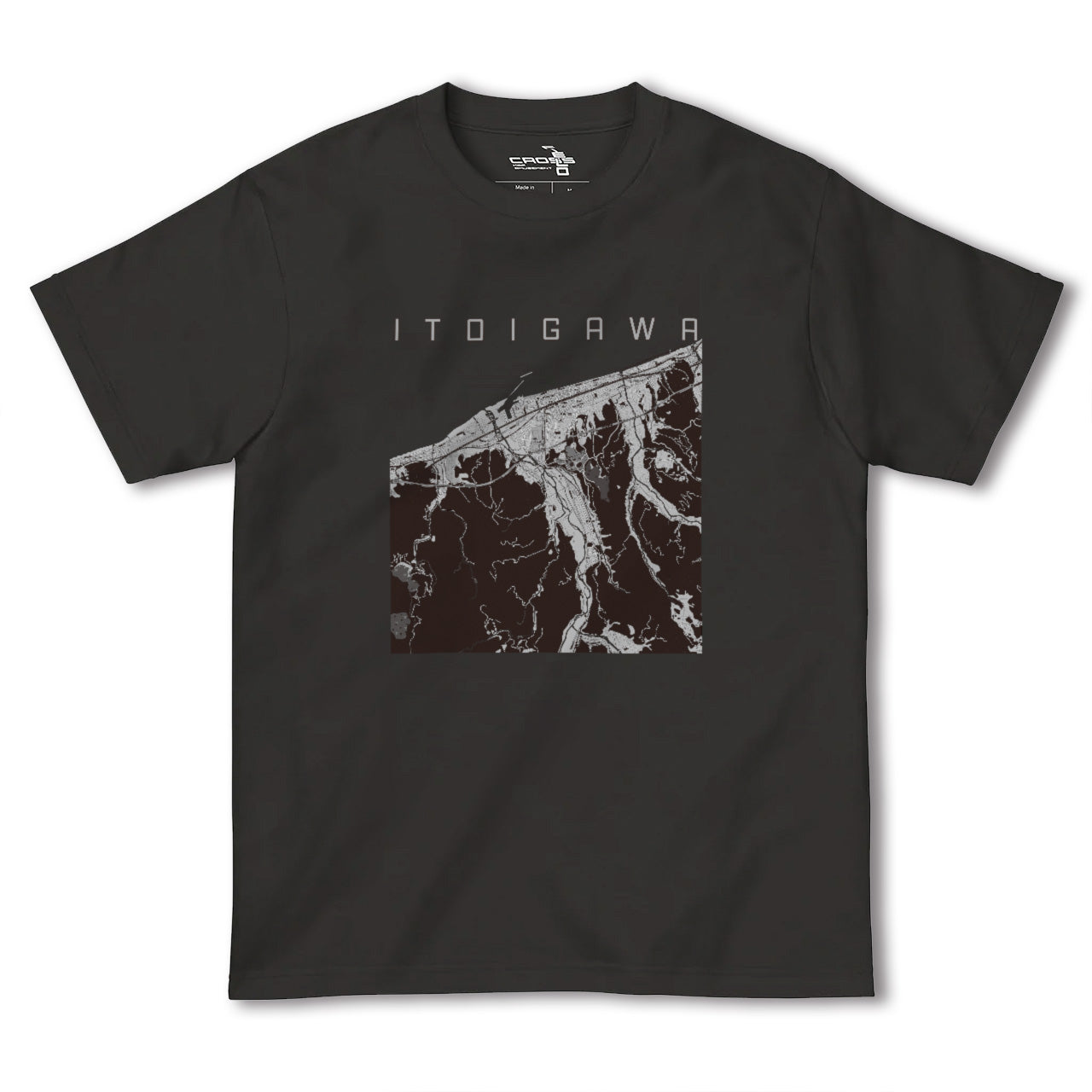 【糸魚川(新潟県)】地図柄ヘビーウェイトTシャツ